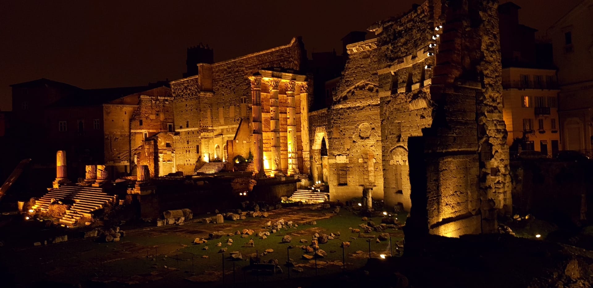 A Night View of Ancient Roman Ruins, Copyright: Christina Athanasiou