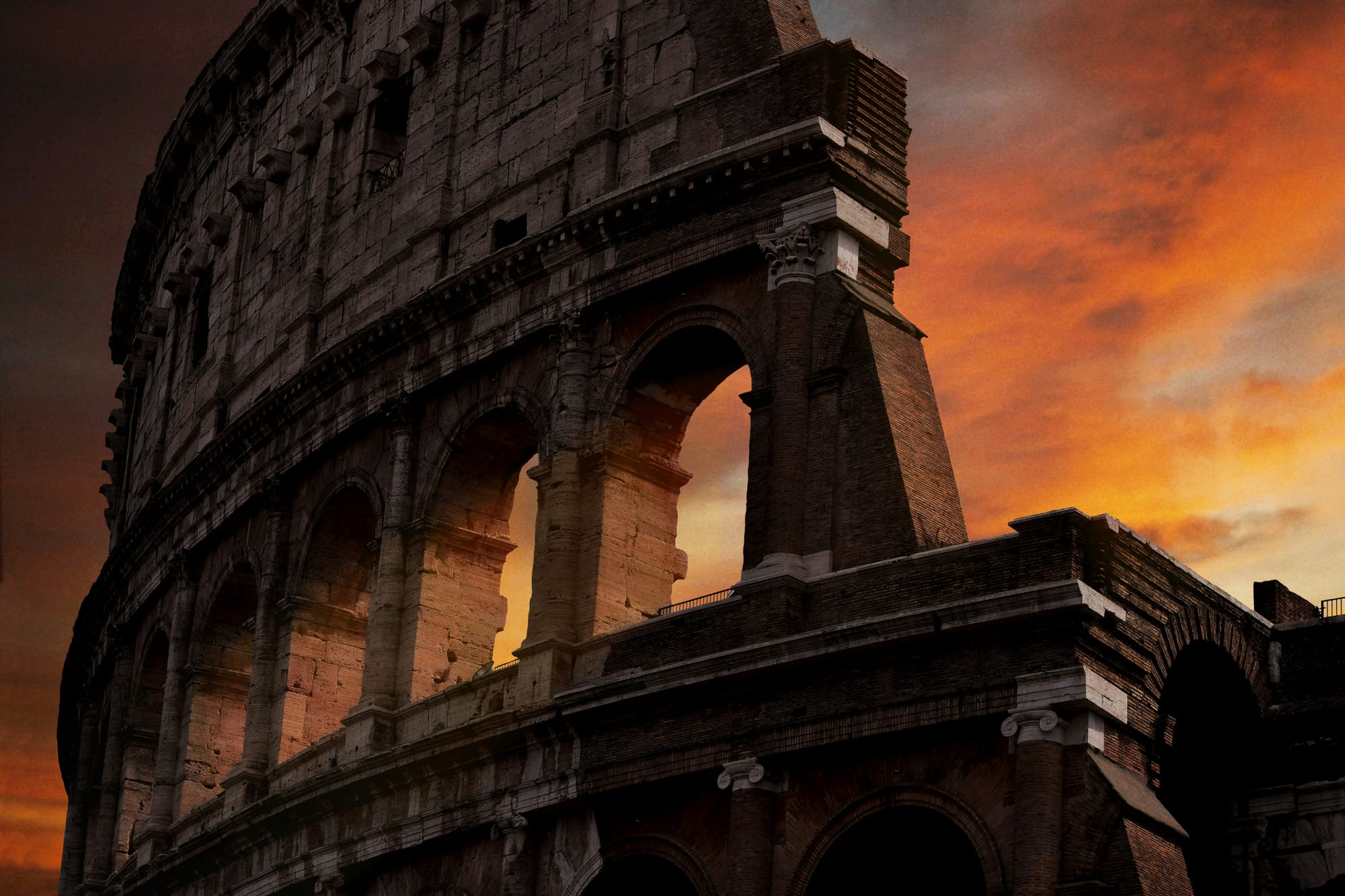 The Colosseum during golden hour
