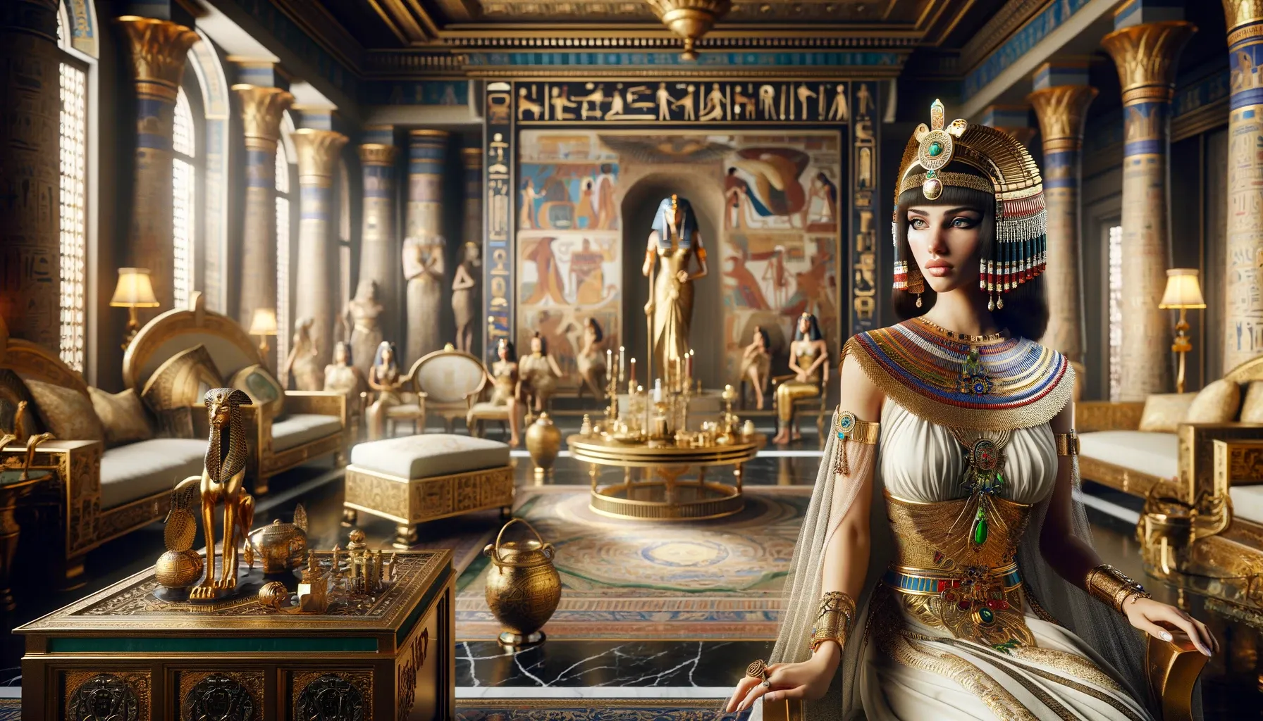 A possible representation of Cleopatra at her palace