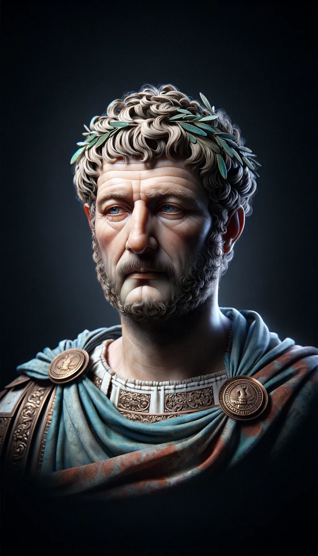 A portrait of Emperor Hadrian