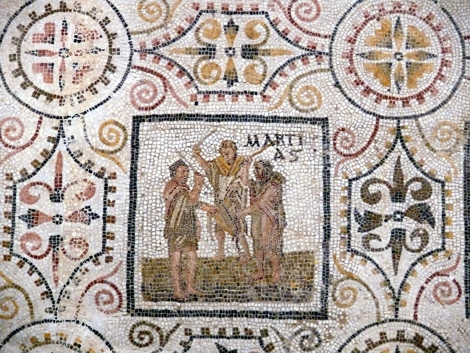 Mosaic with the months of the year