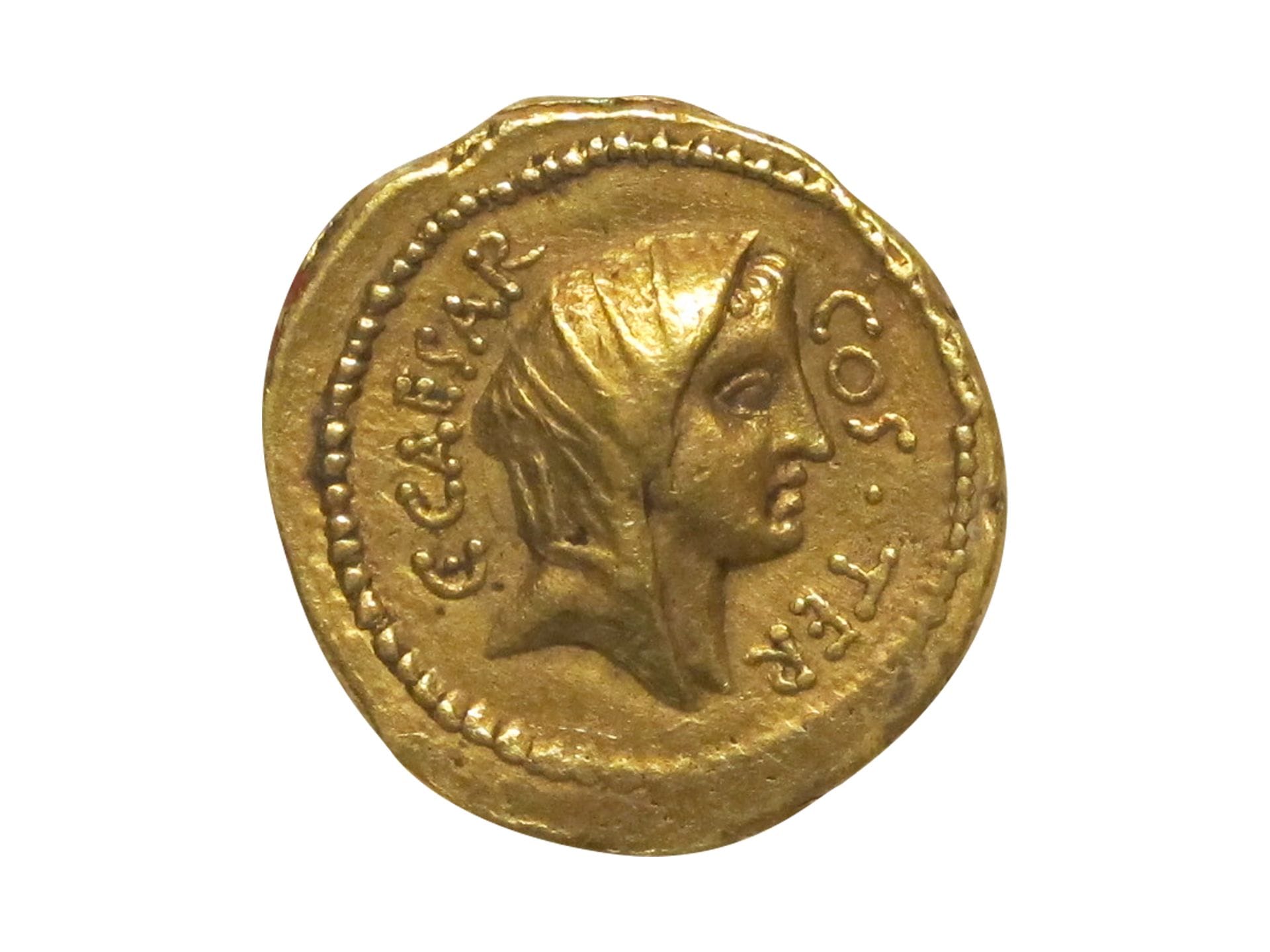 Gold aureus of Julius Caesar