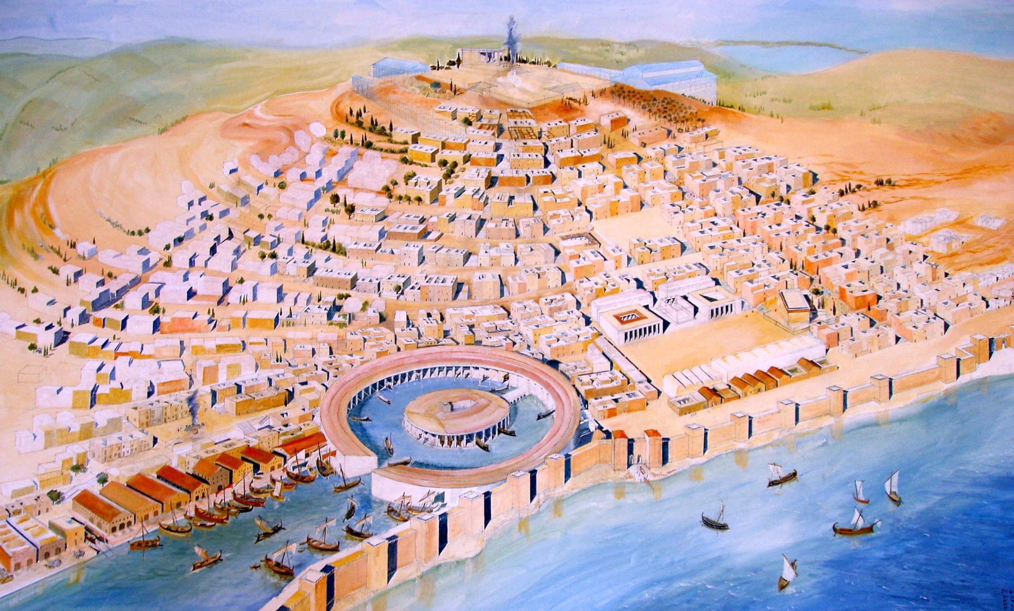 Representation of the Punic city in the Carthage National Museum