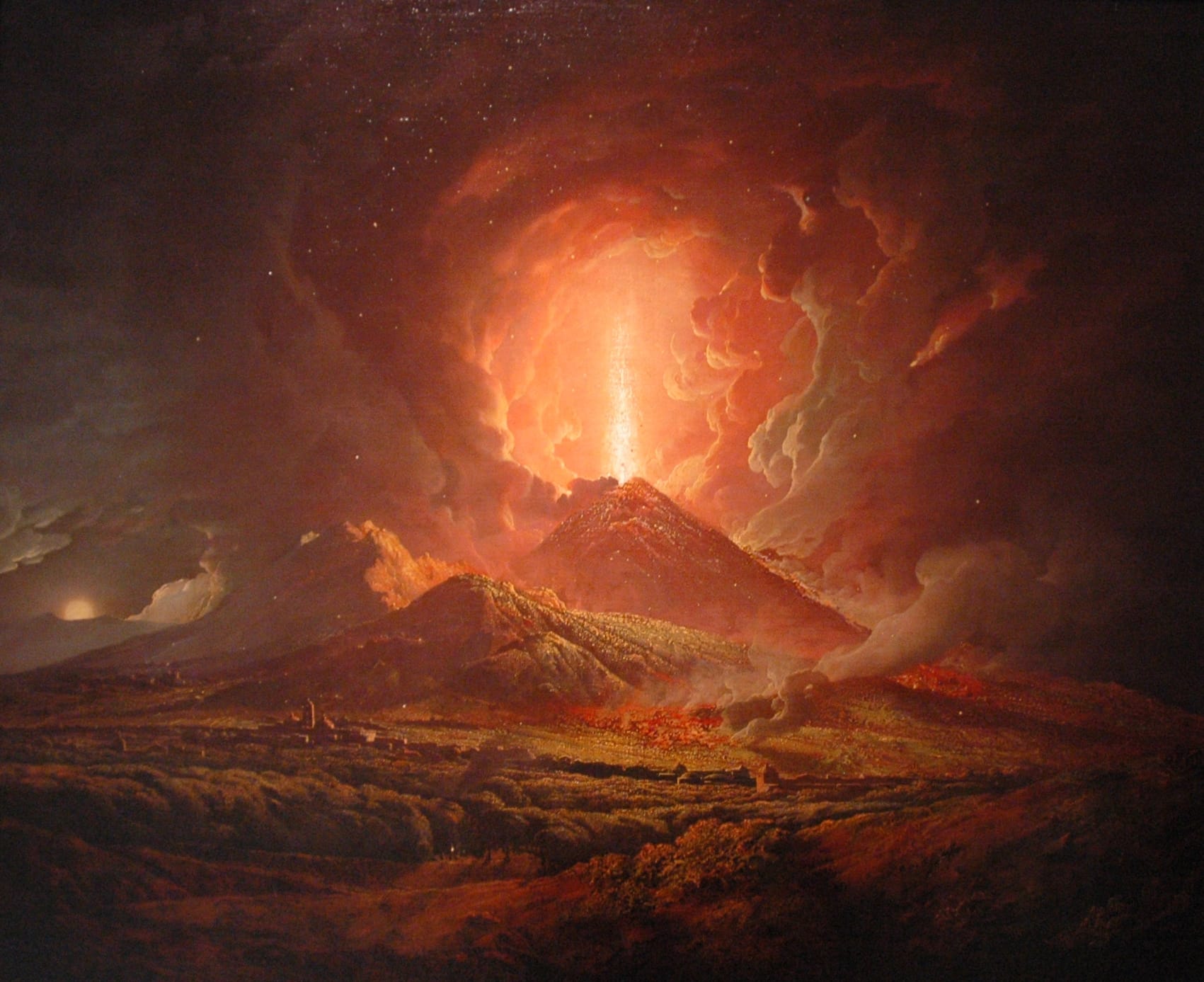 An eruption of Vesuvius seen from Portici, by Joseph Wright (c. 1774–6)