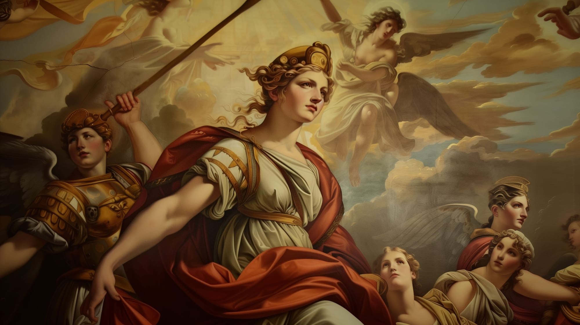 A representation of the Roman Goddess Aurora, in classic Renaissance style.