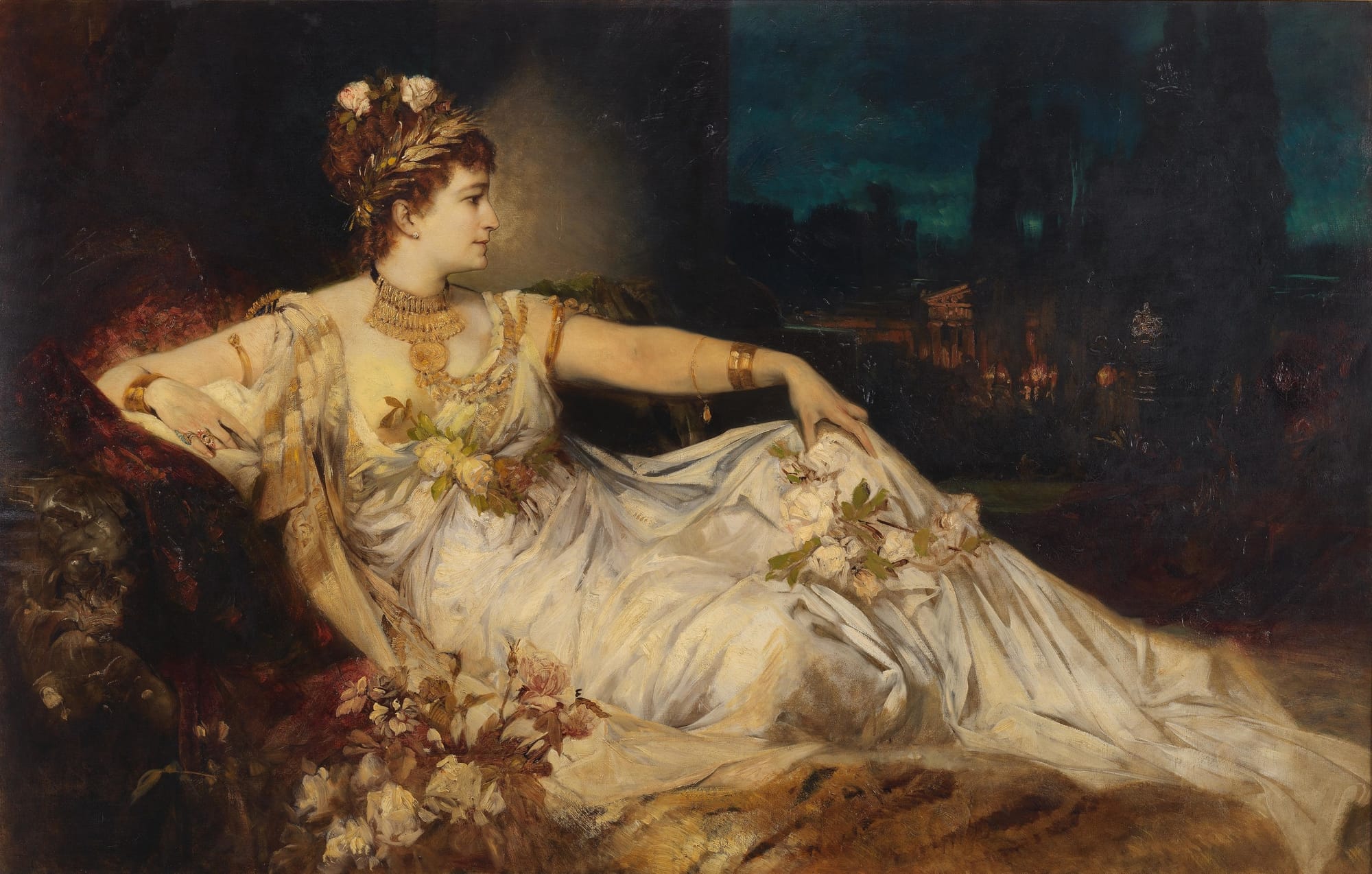  Charlotte Wolter in Adolf Wilbrandt's tragedy, Arria und Messalina (c. 1875), painting by Hans Makart