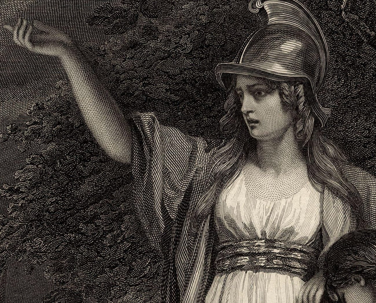 Boadicea Haranguing the Britons (called Boudicca, or Boadicea) by John Opie.