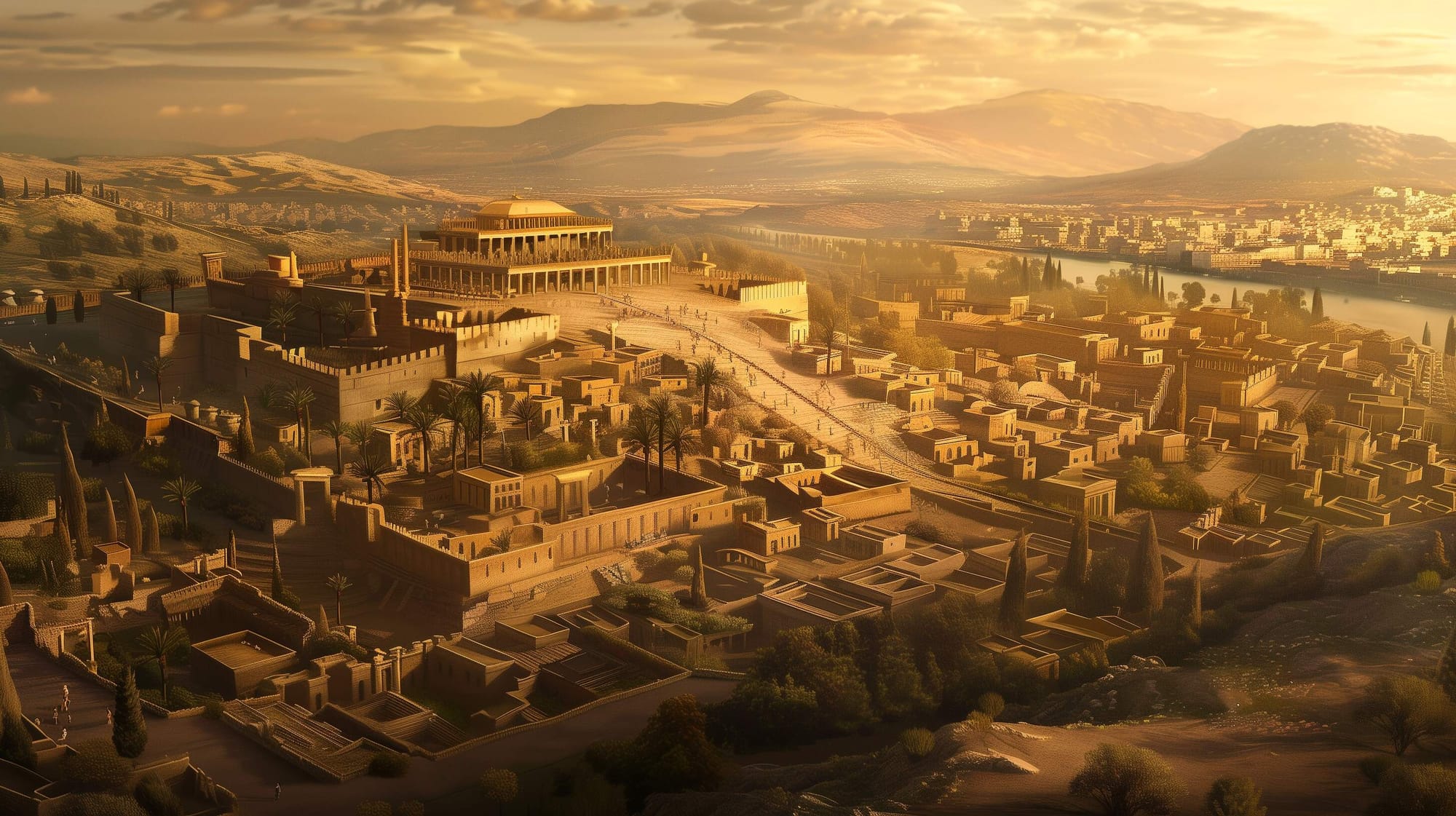 A possible representation of Antioch, re Ancient Greek city that housed more than 600,000 people in its prime