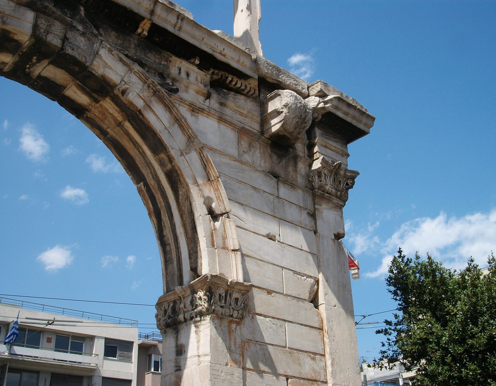Hadrian's Arch in Athens, detail.
