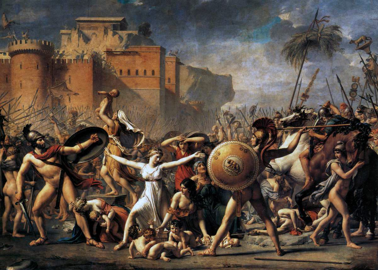 The Intervention of the Sabine Women, by Jacques-Louis David, 1799.