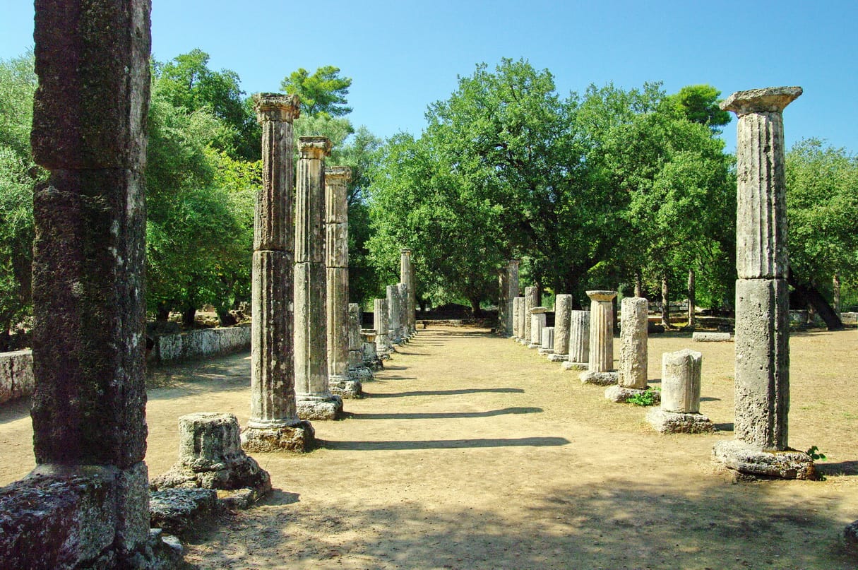 The Palaestra at Olympia, a place devoted to the training of wrestlers and other athletes.