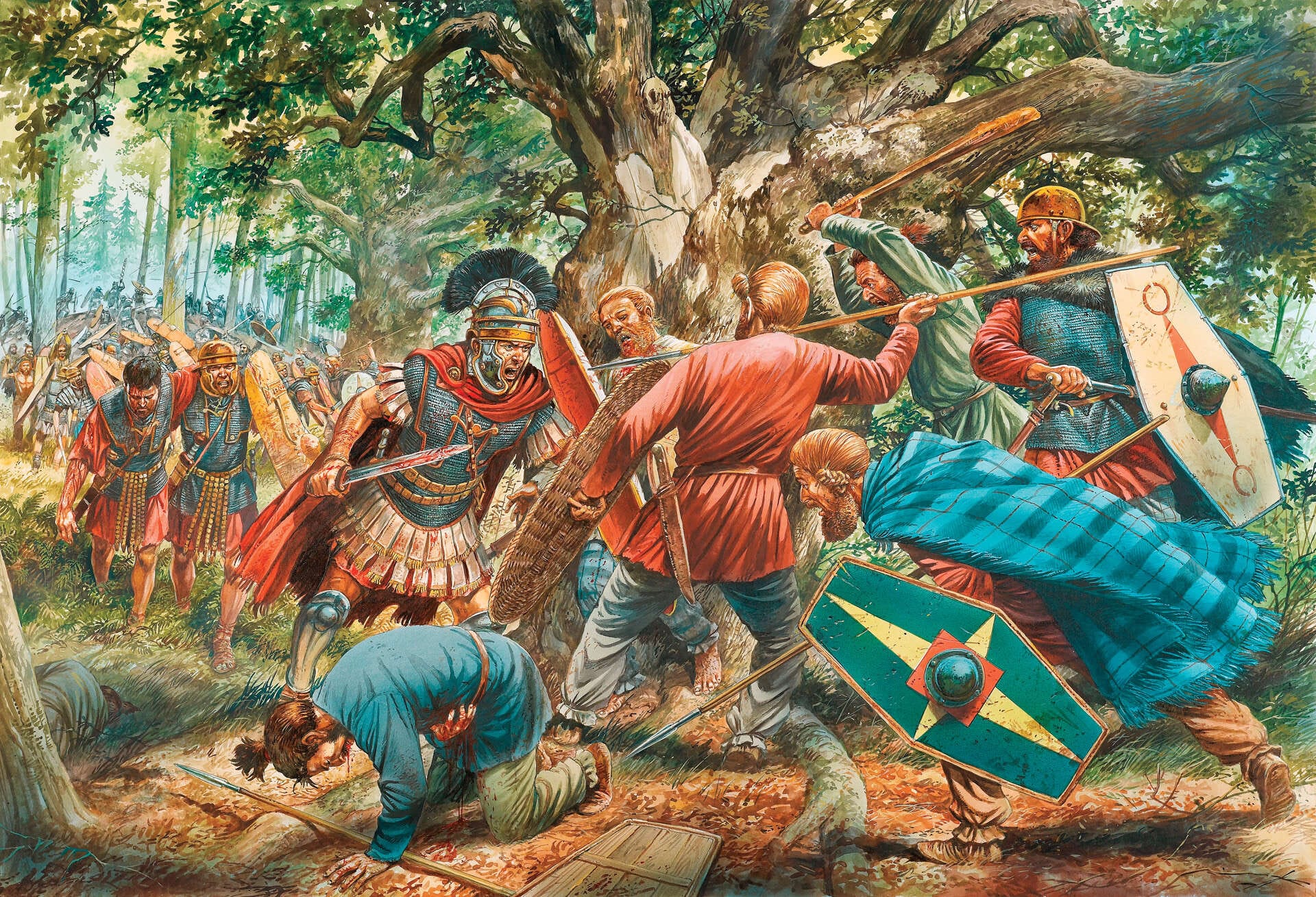 Teutoburg Forest Battle Illustration