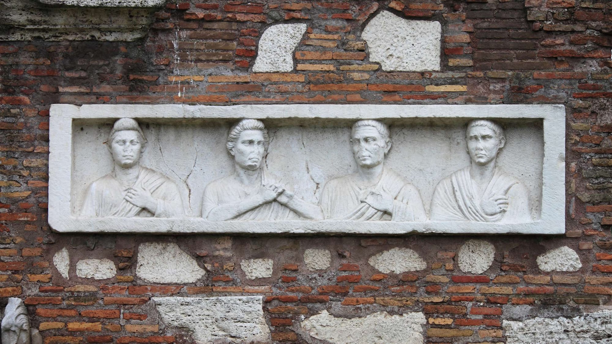 A Bass Relief alongside the Roman Appian Way