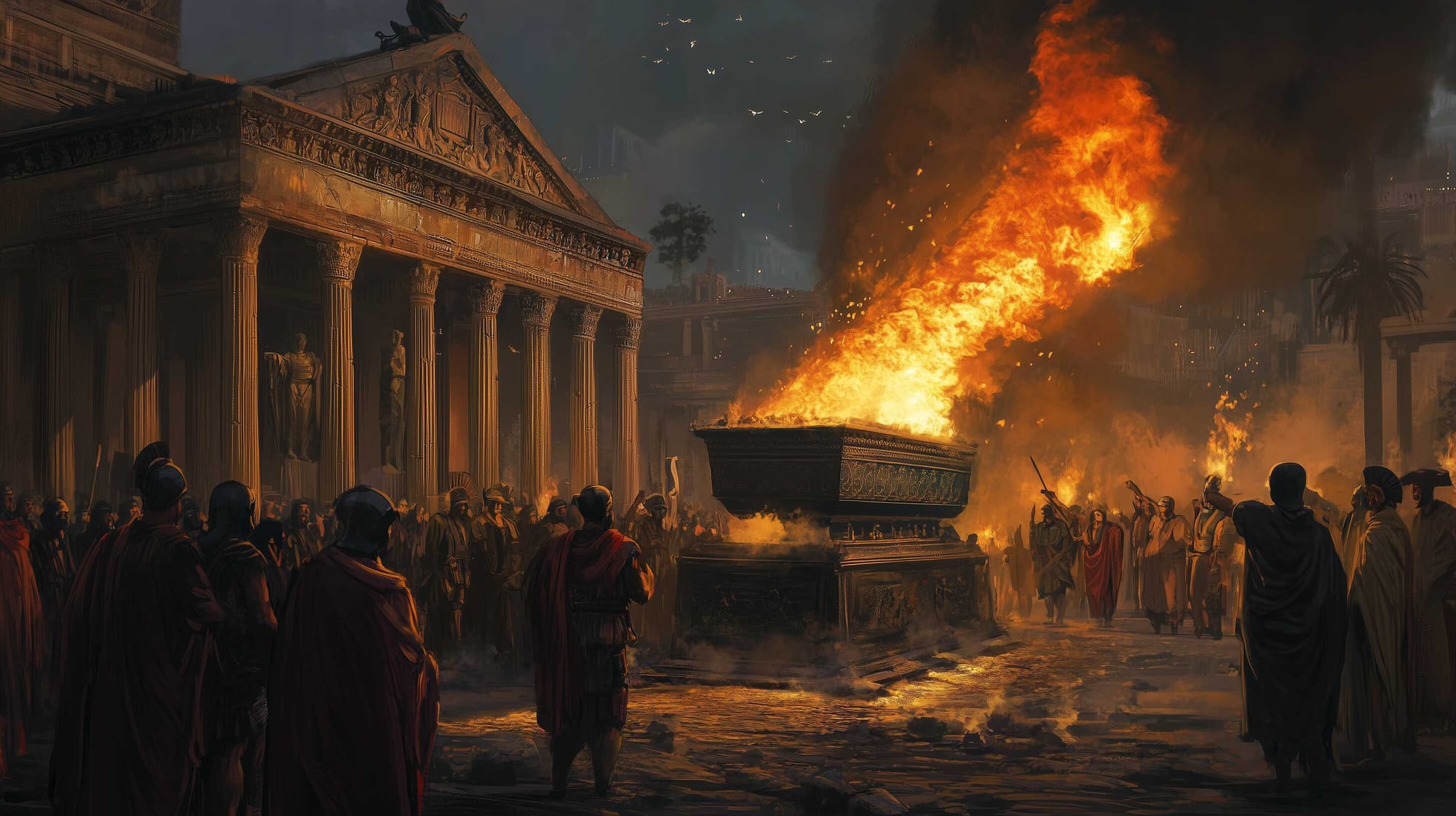 A cremation in Ancient Rome