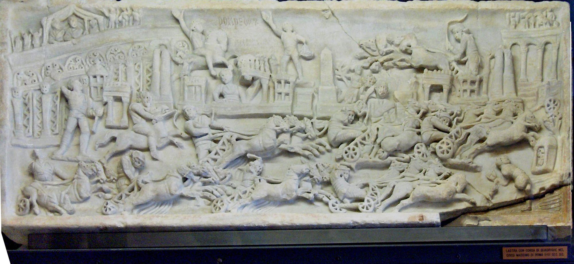 Bas-relief of a quadriga race in the Circus Maximus (2nd–3rd century)