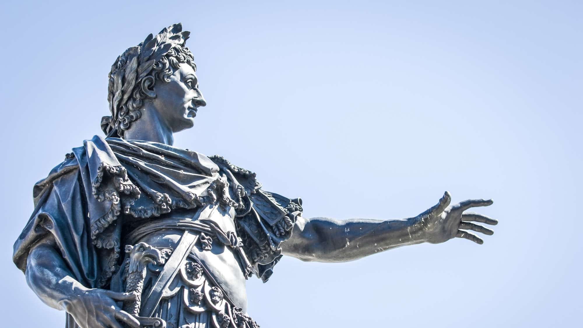 One of Augustus’ famous statues, in Augsburg. 