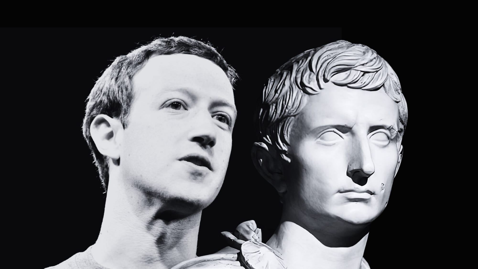 Mark Zuckerberg and Emperor Augustus (Octavian) side-by-side resemblance