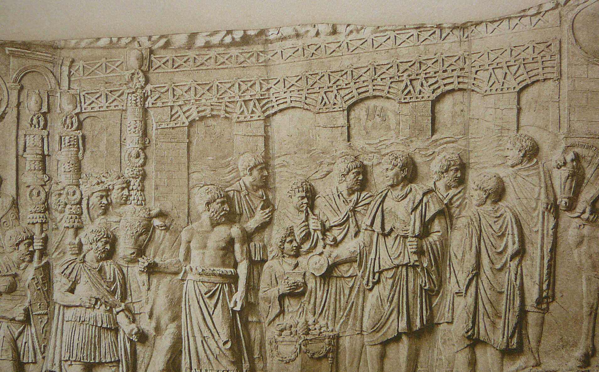 Trajan’s Column Scene, depicting the Bridge