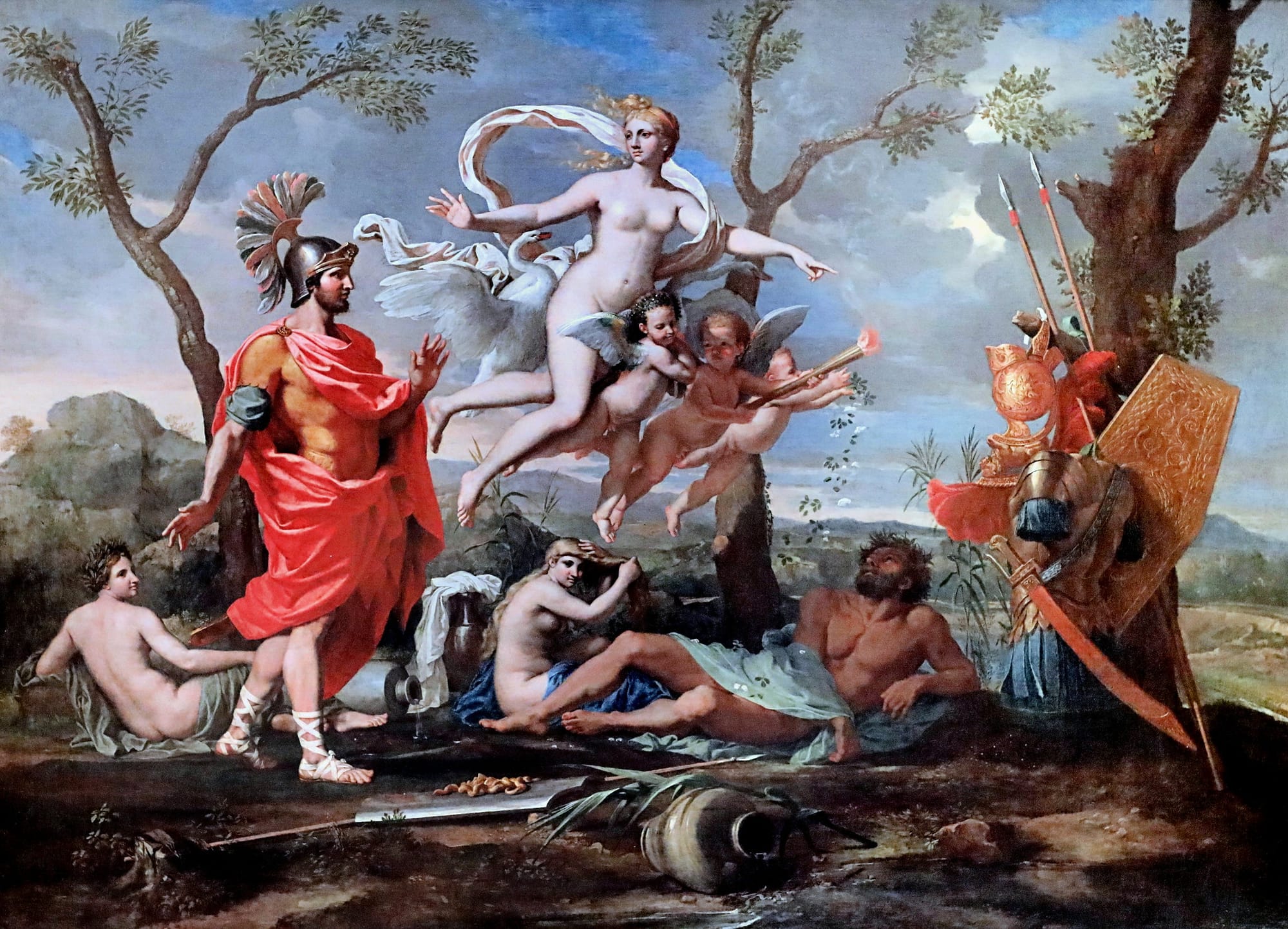 Venus showing her arms to Aeneas. 1630 Rouen Musée des Beaux Arts.