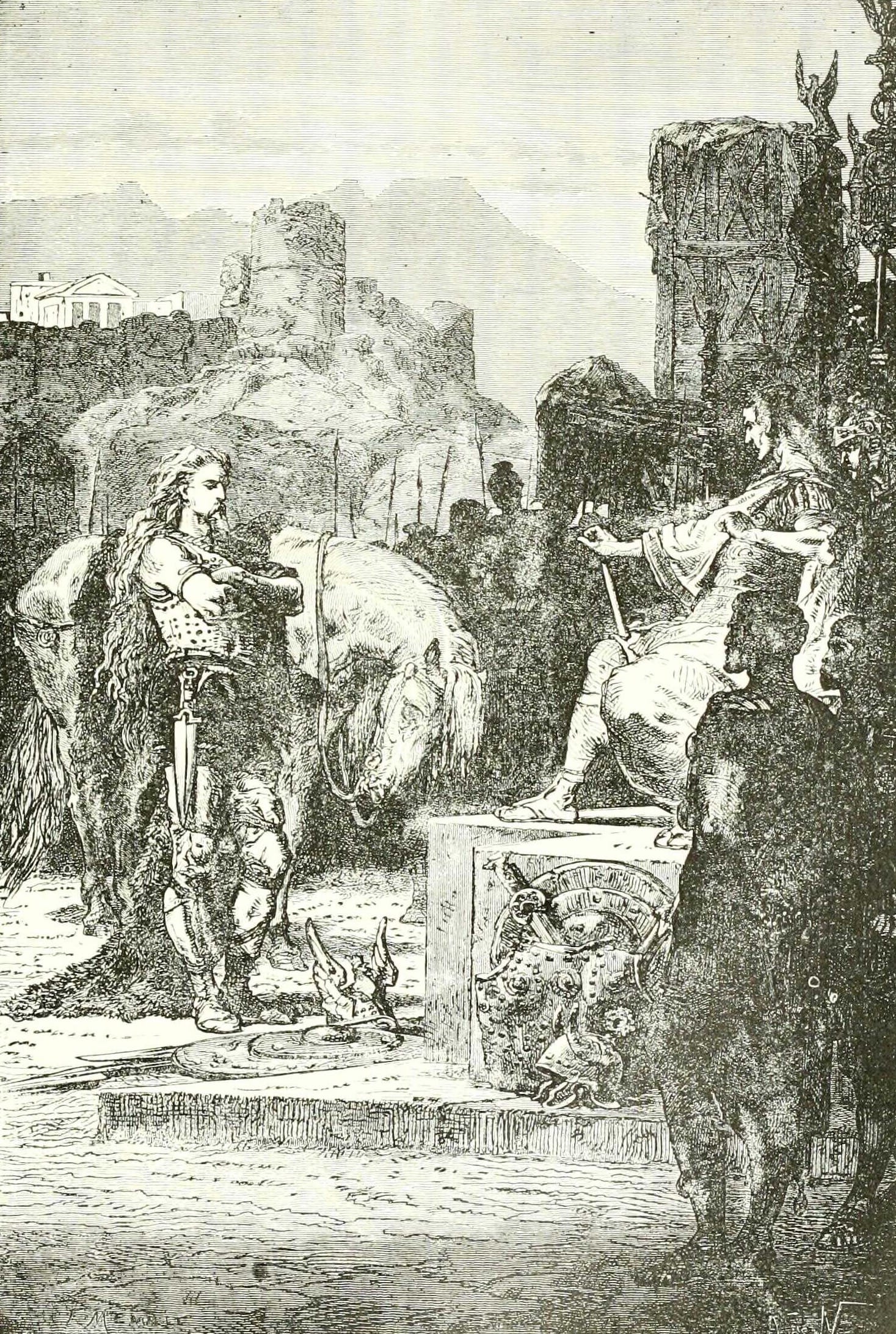 Vercingetorix Surrenders to Caesar