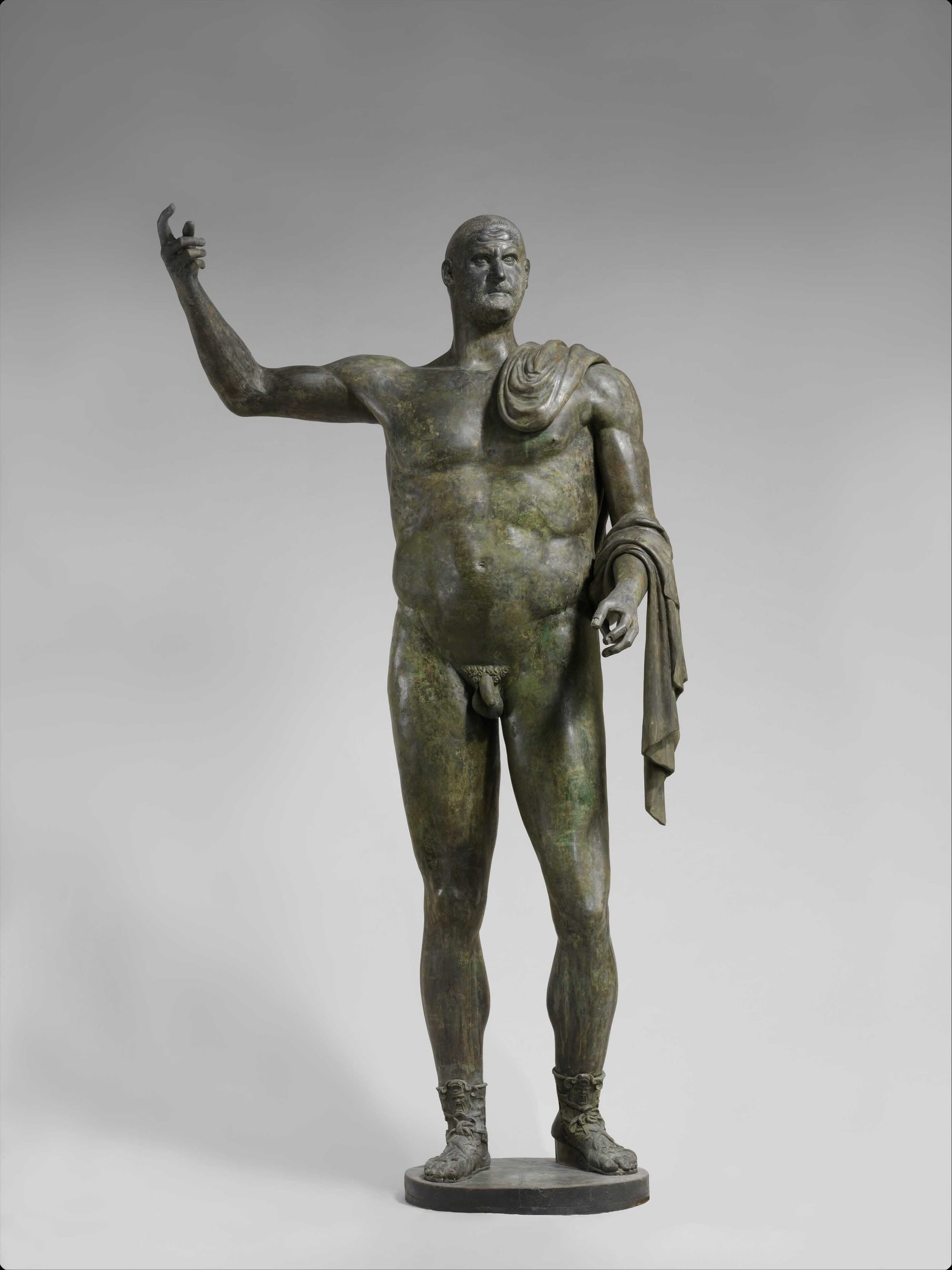 The bronze statue of the emperor Trebonianus Gallus at the MET in New York, which modern scholars debate whether it actually depicts Maximinus Thrax.