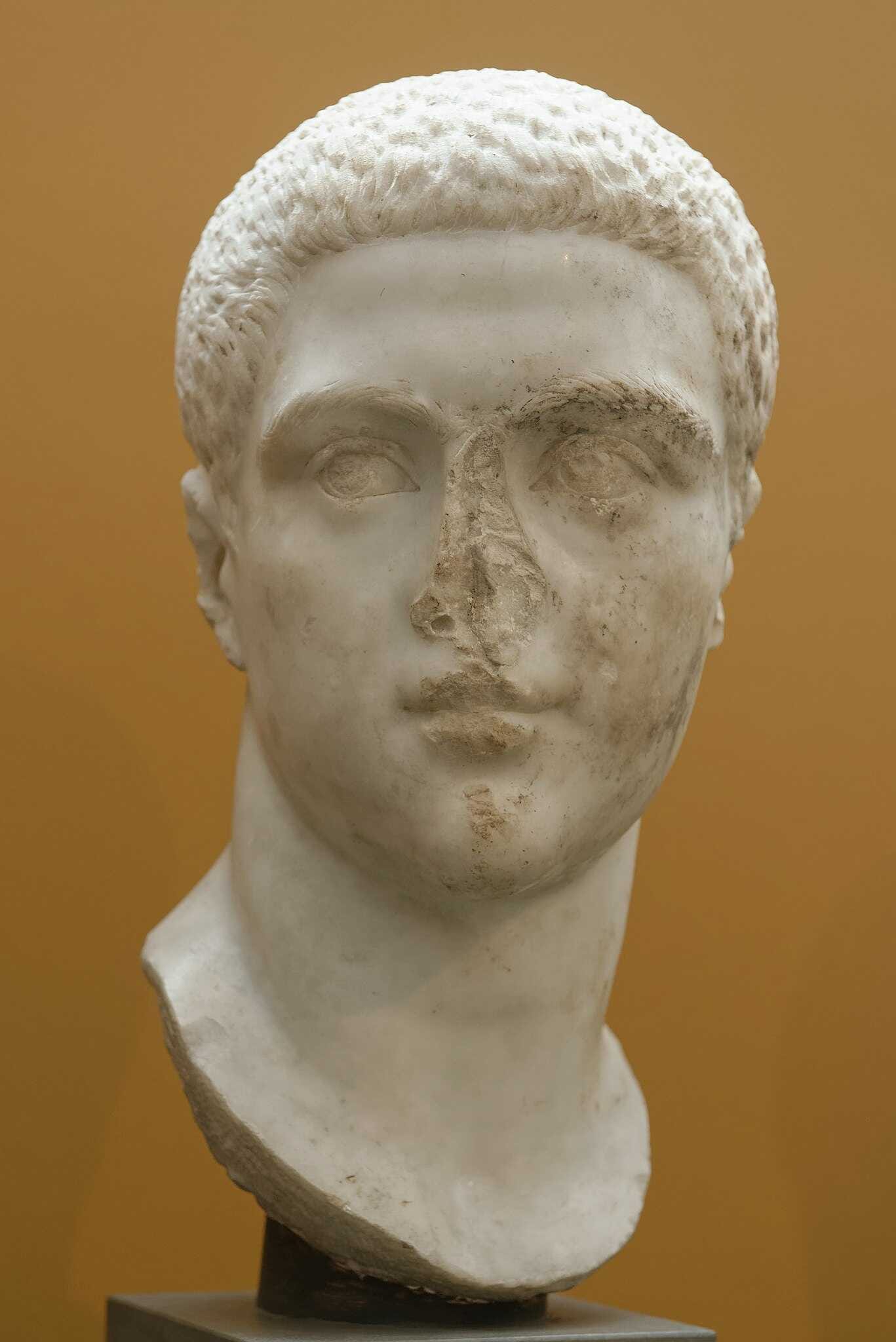 Maximinus Thrax’s son Maximus’ bust, he died alongside his father by the hands of his soldiers. Herodian claims of his innocence.