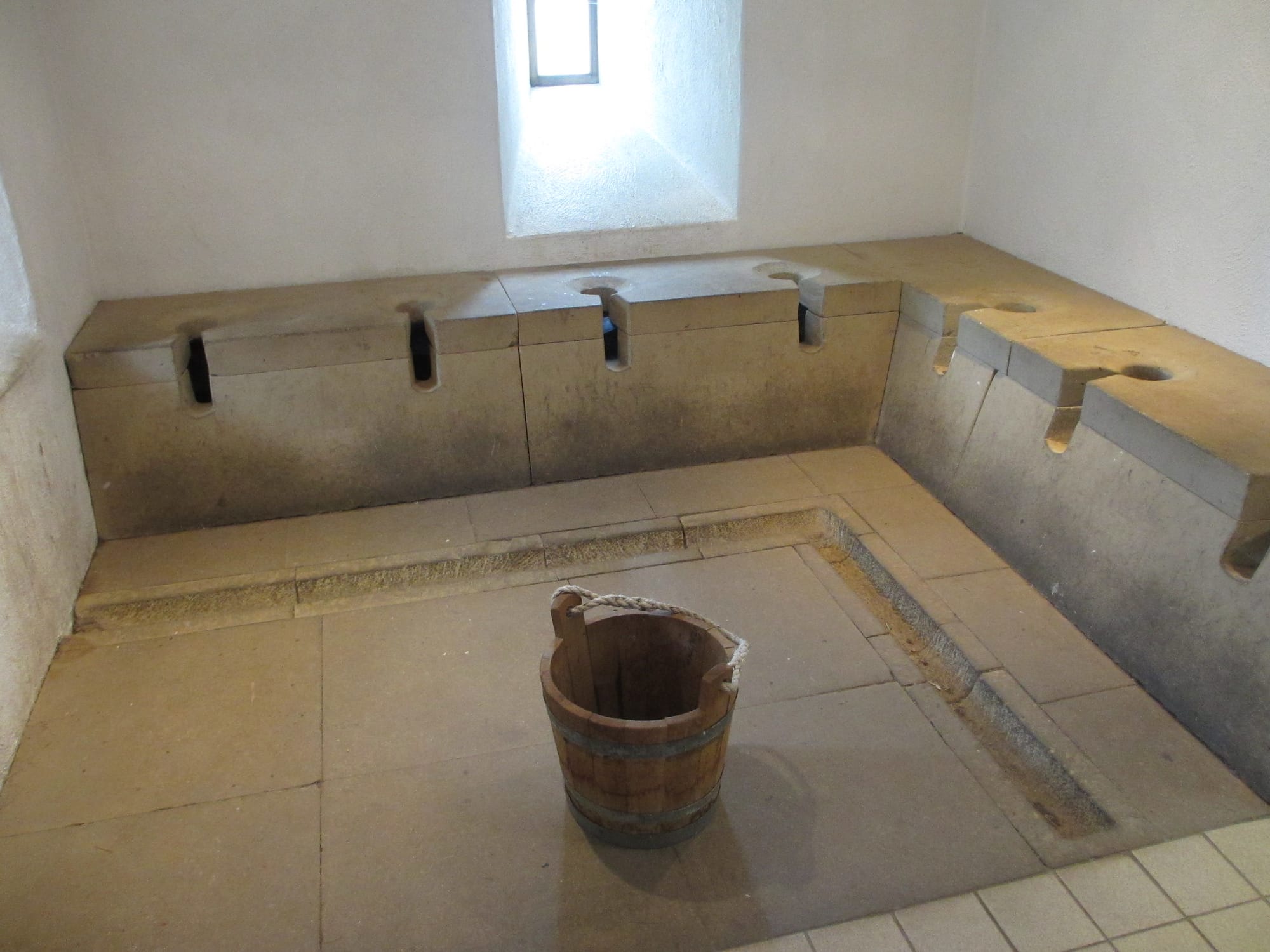 Ancient Roman latrines.