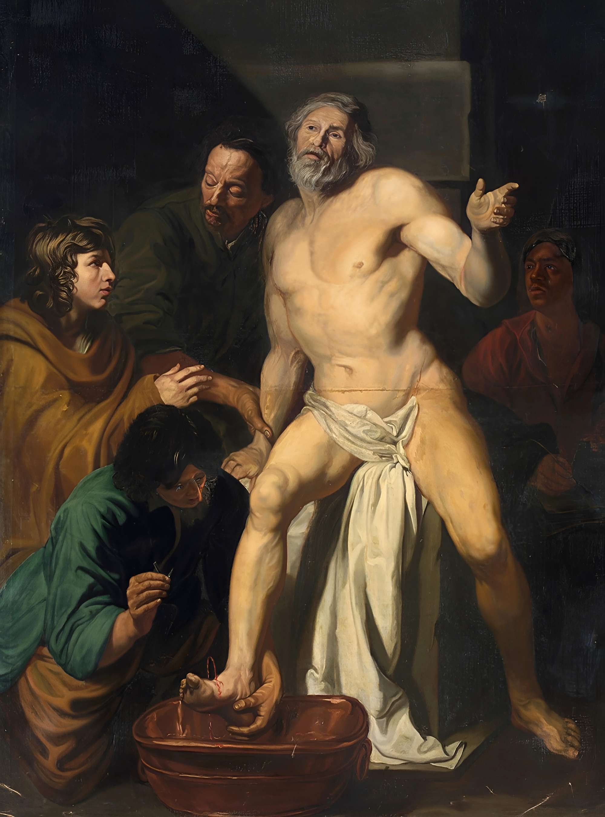 A painting of the death of Seneca the Younger, by Charles Wautier