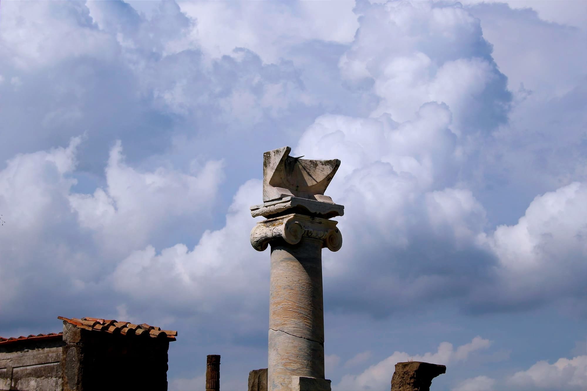 Roman Sundial in the Temple of Apollo in Pompeii