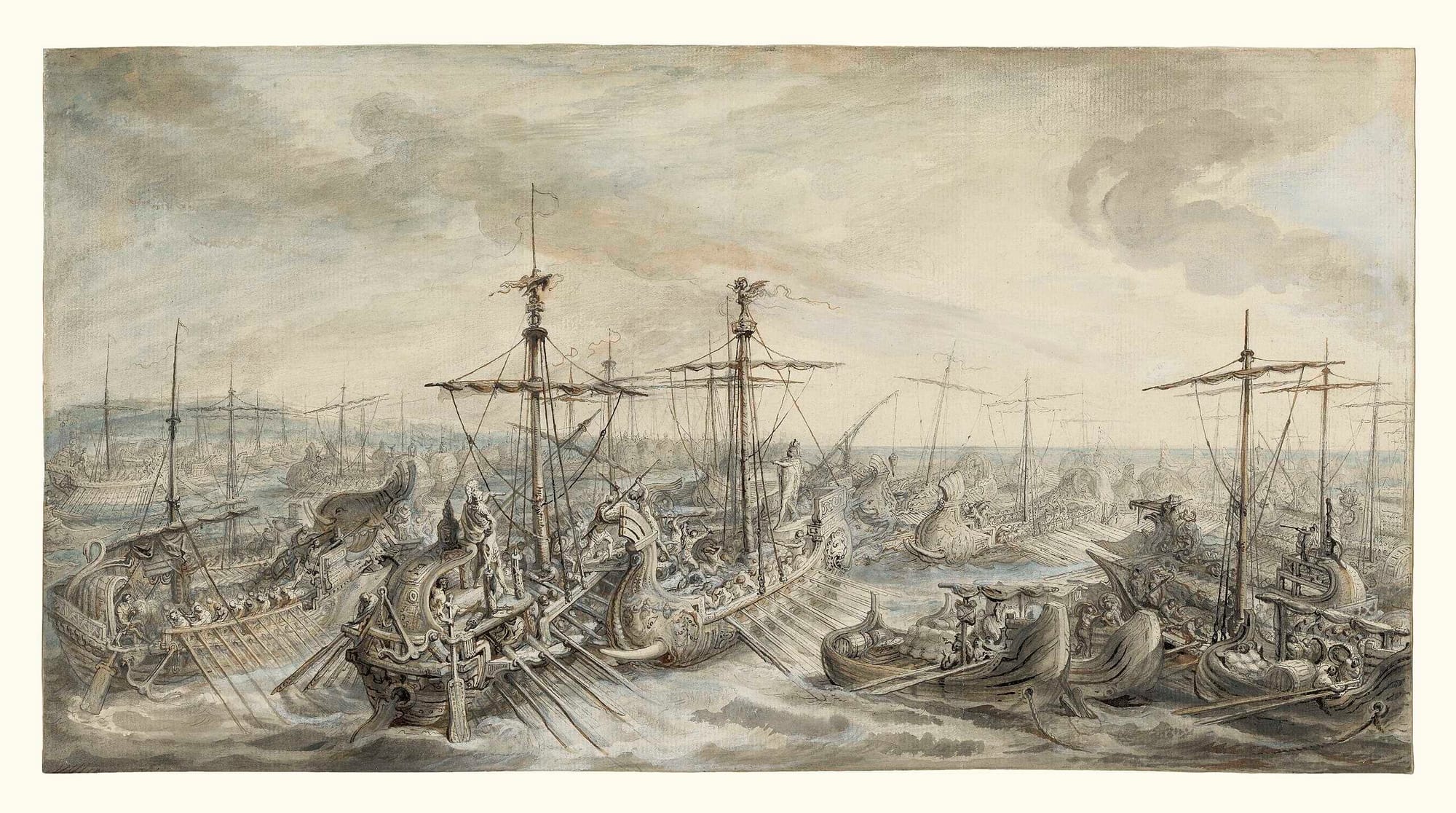 The Roman Fleet Victorious over the Carthaginians at the Battle of Cape Ecnomus