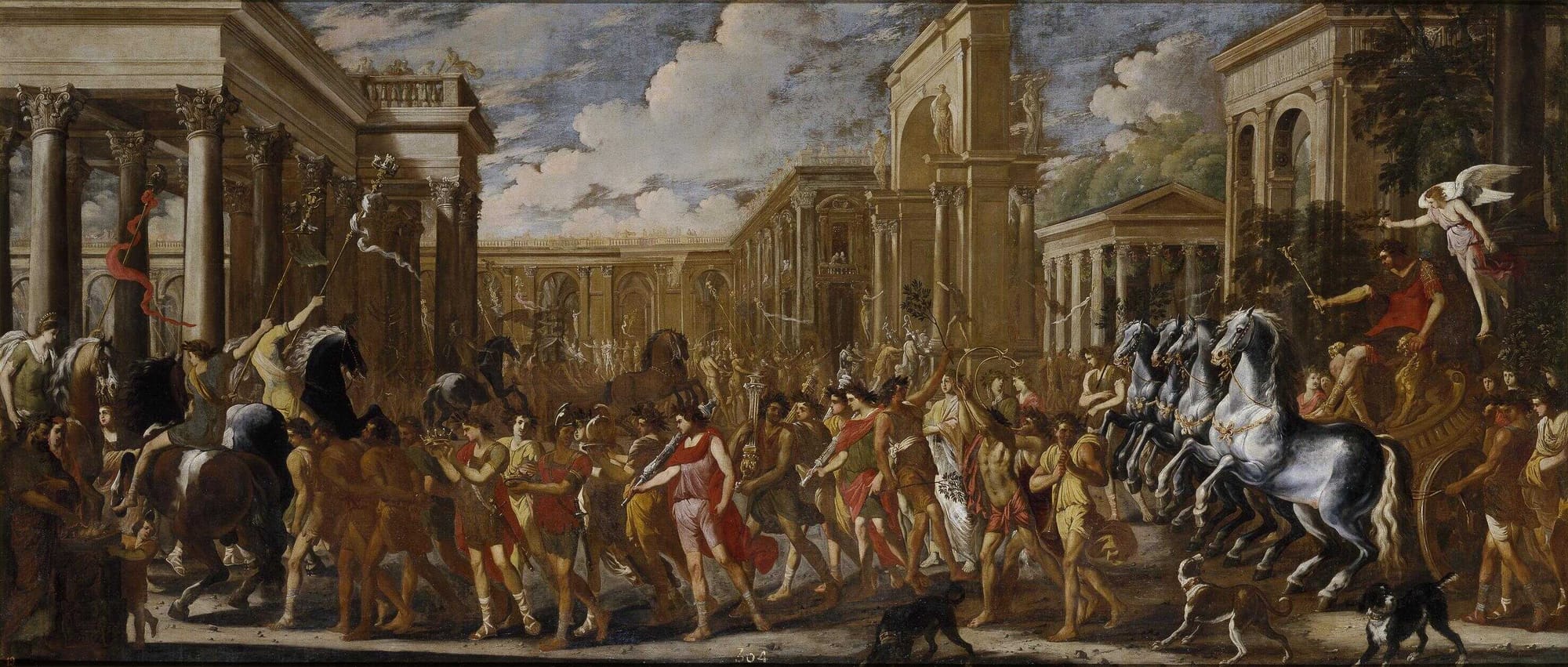 Vespasian’s Triumph in Rome, a painting by Viviano Codazzi and Domenico Gargiulo