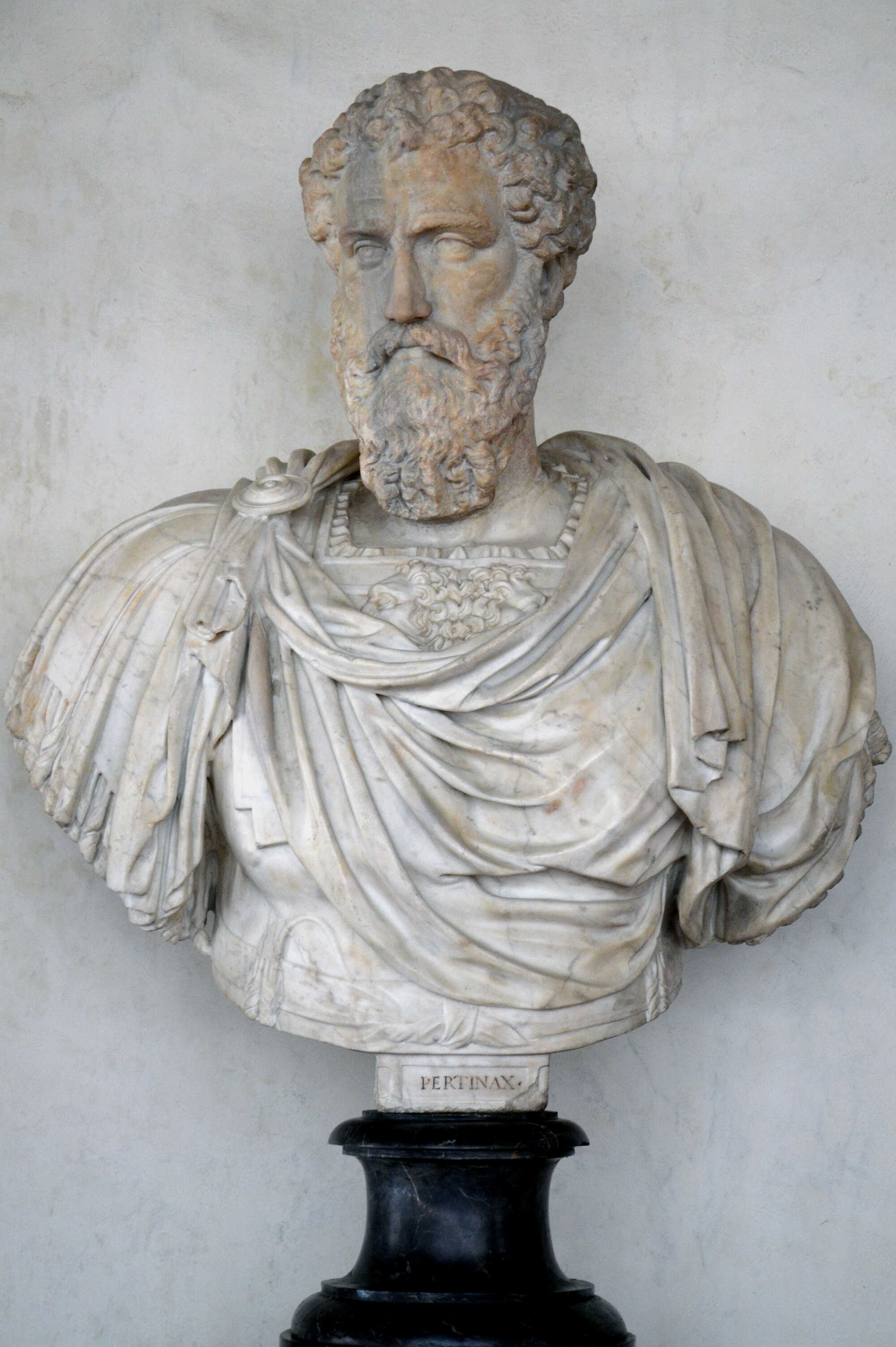 A bust of Roman Emperor Pertinax in Galleria degli Uffizi, Florence.