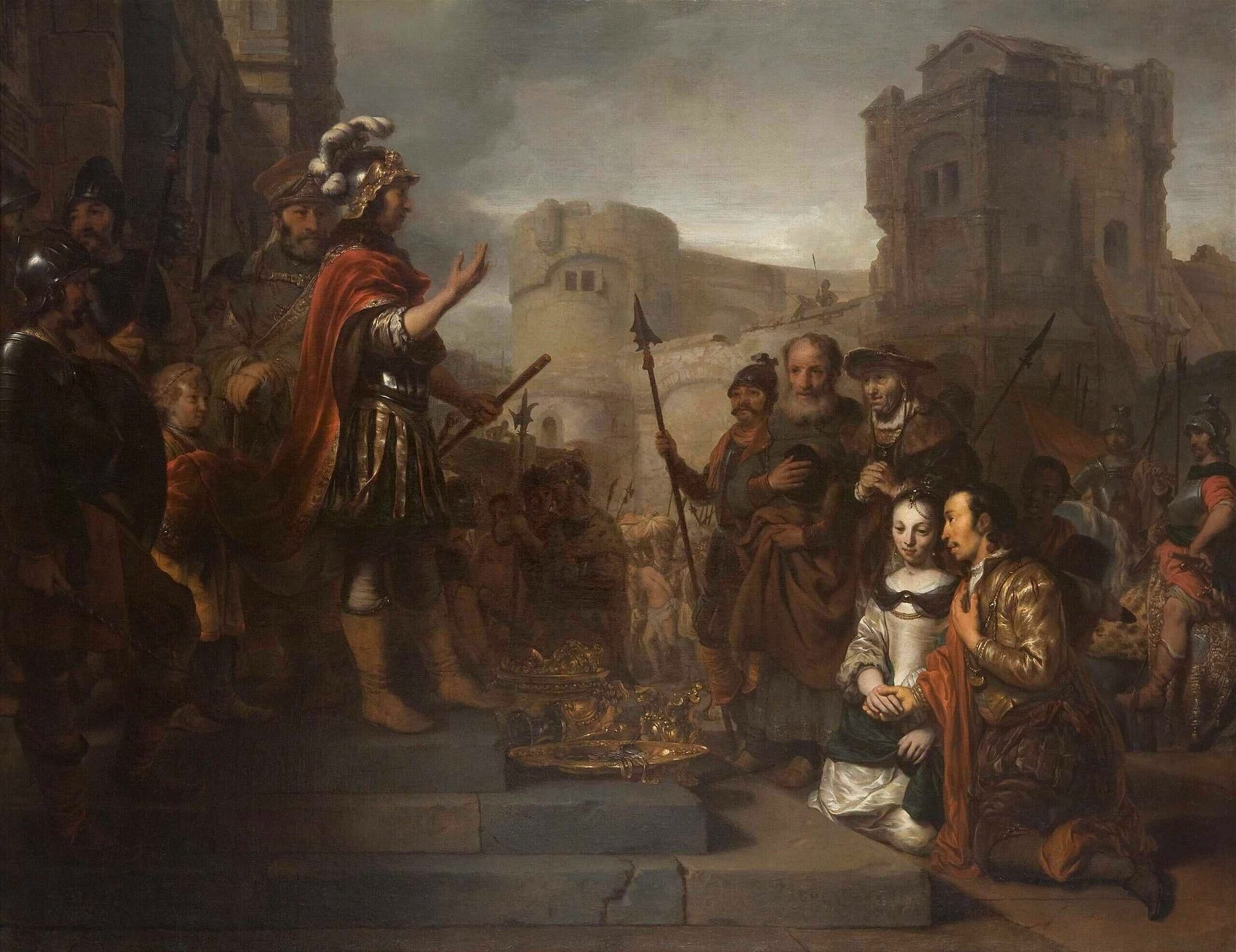 A painting of The Continence of Scipio by Gerbrand van den Eeckhout