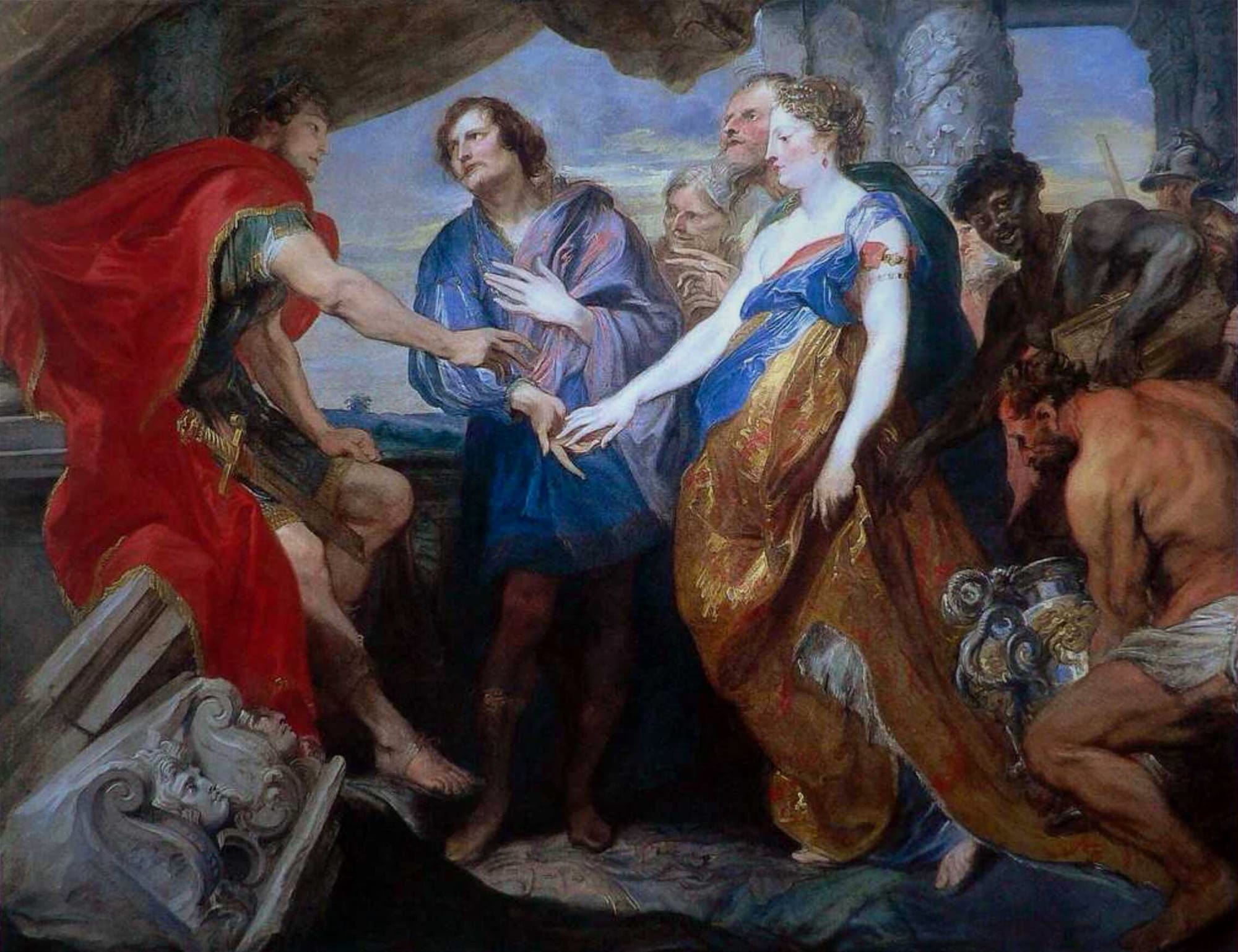 A painting of The Continence of Scipio by Van Dyck