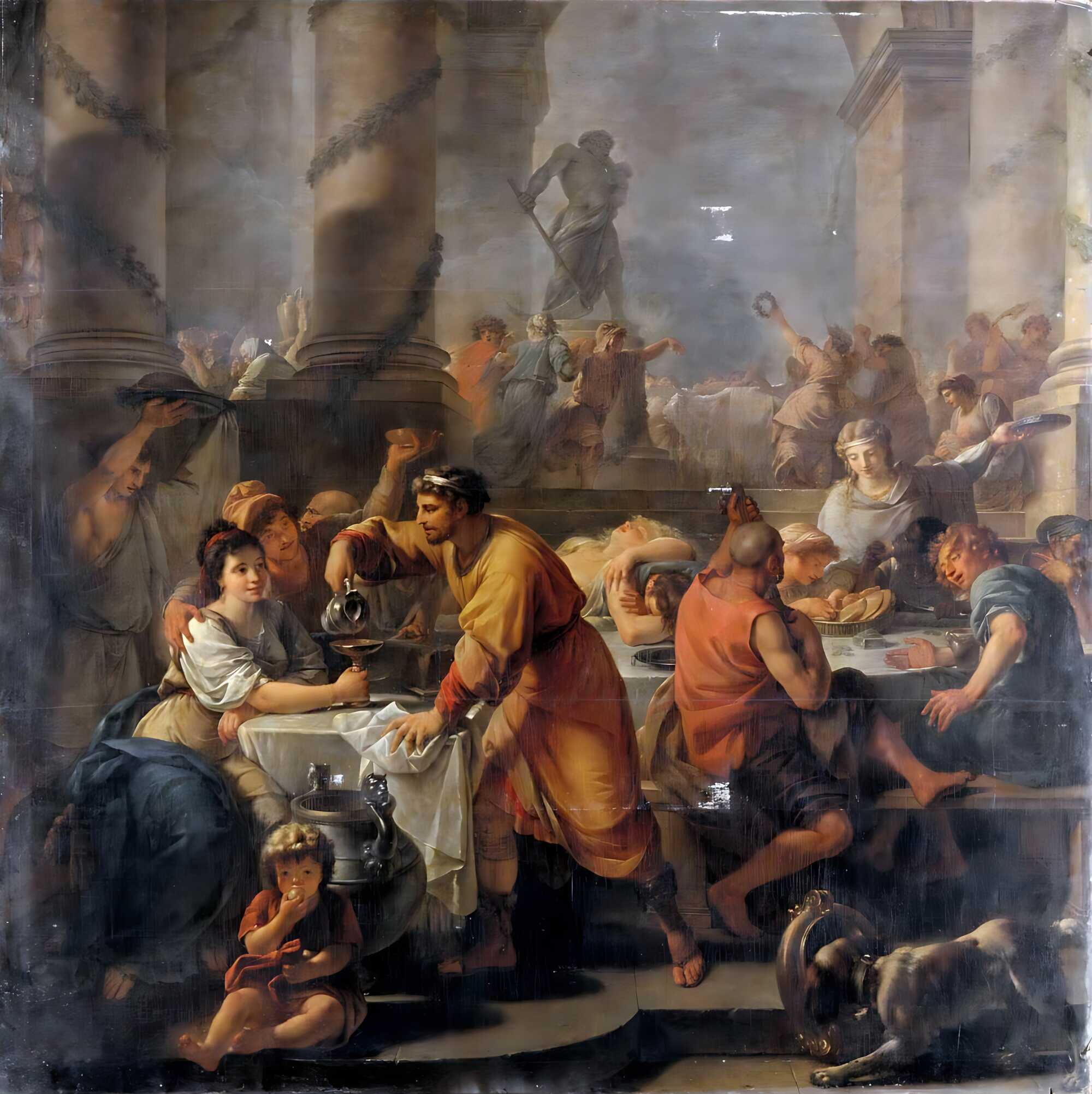 Antoine-François Callet’s painting of Saturnalia, from the Louvre