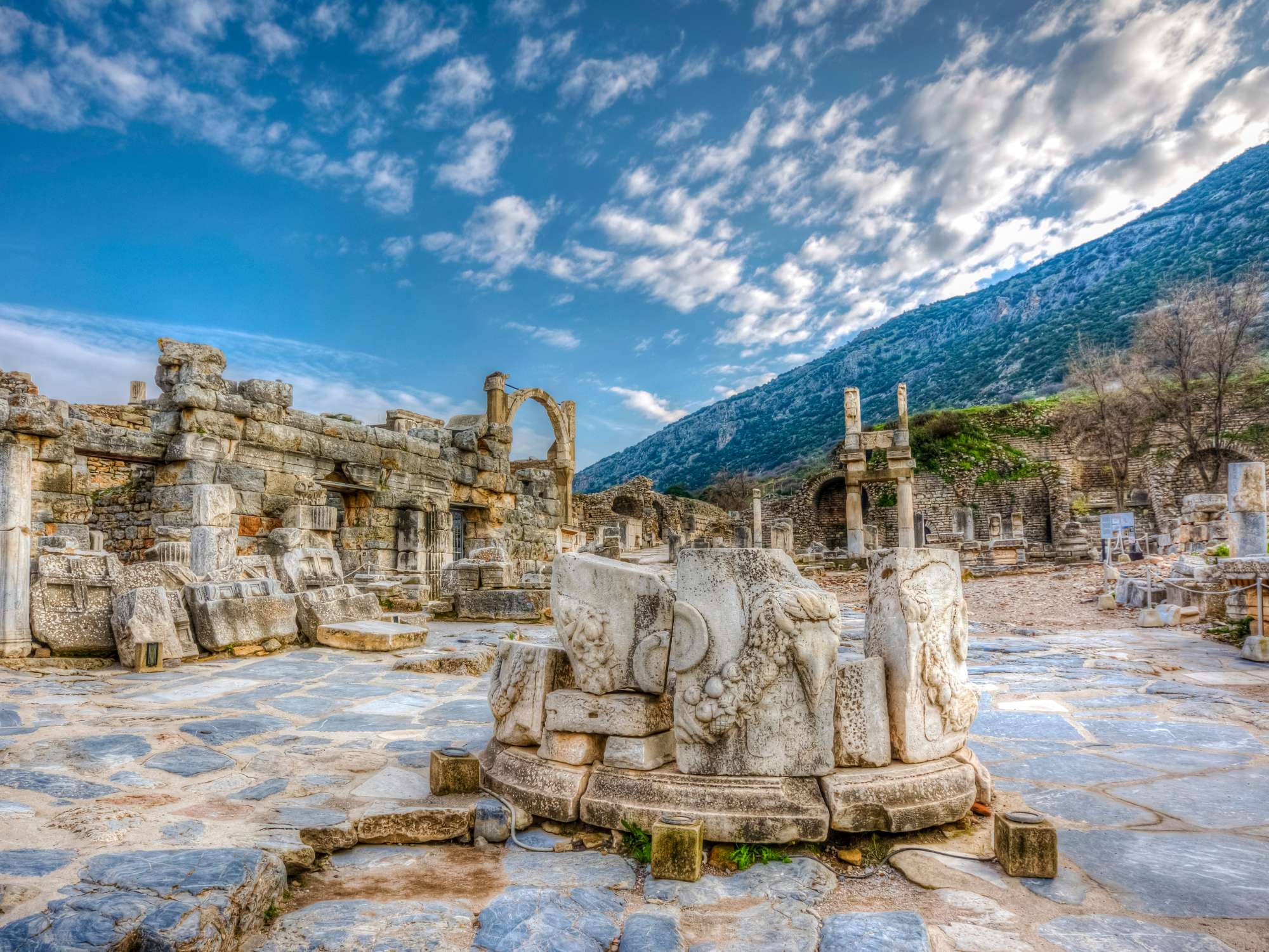 Domitian Square in Ancient Greek City of Ephesus, in modern Turkey