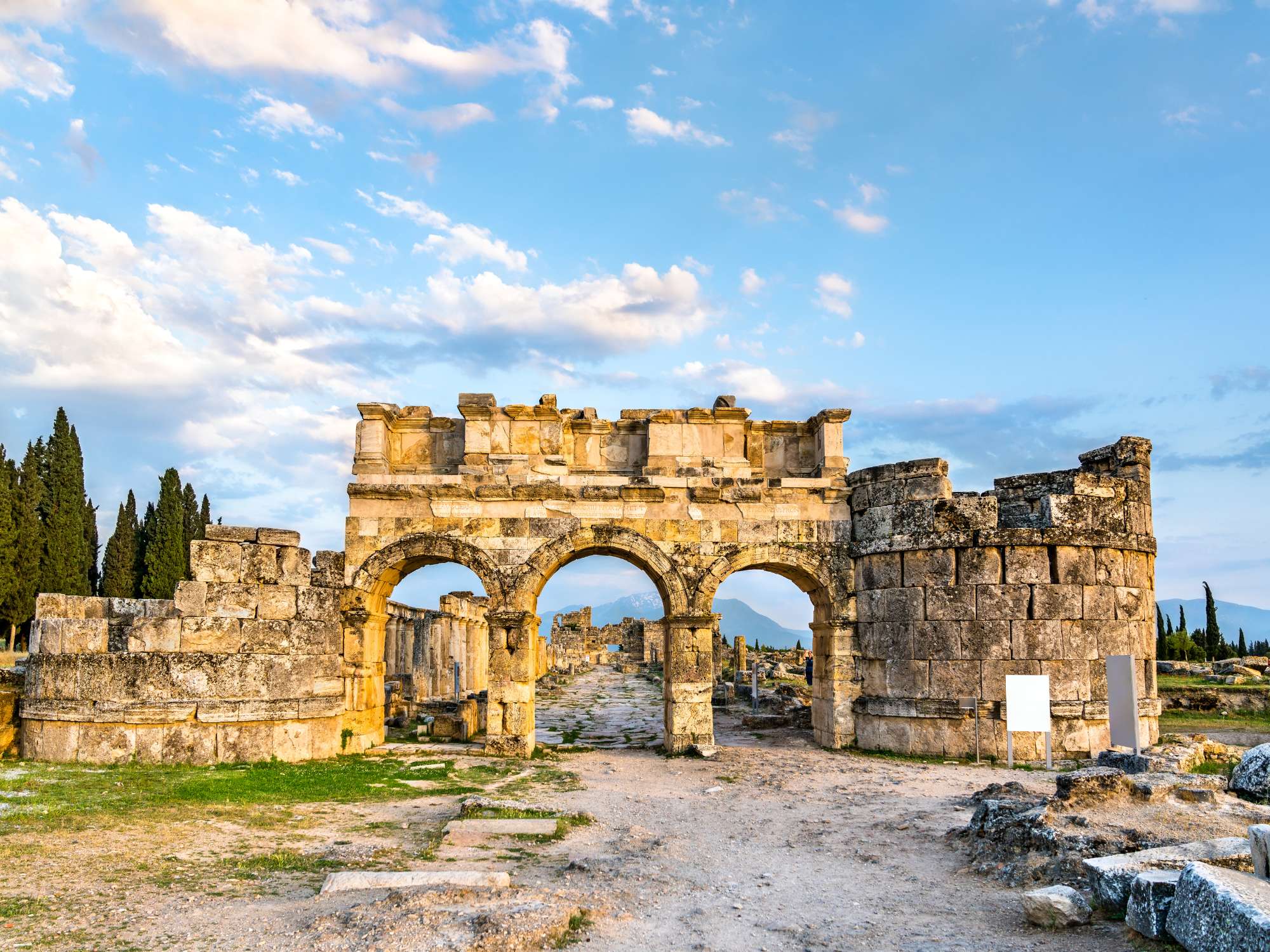 The Domitian Gate at Hierapolis in Pamukkale, Turkey