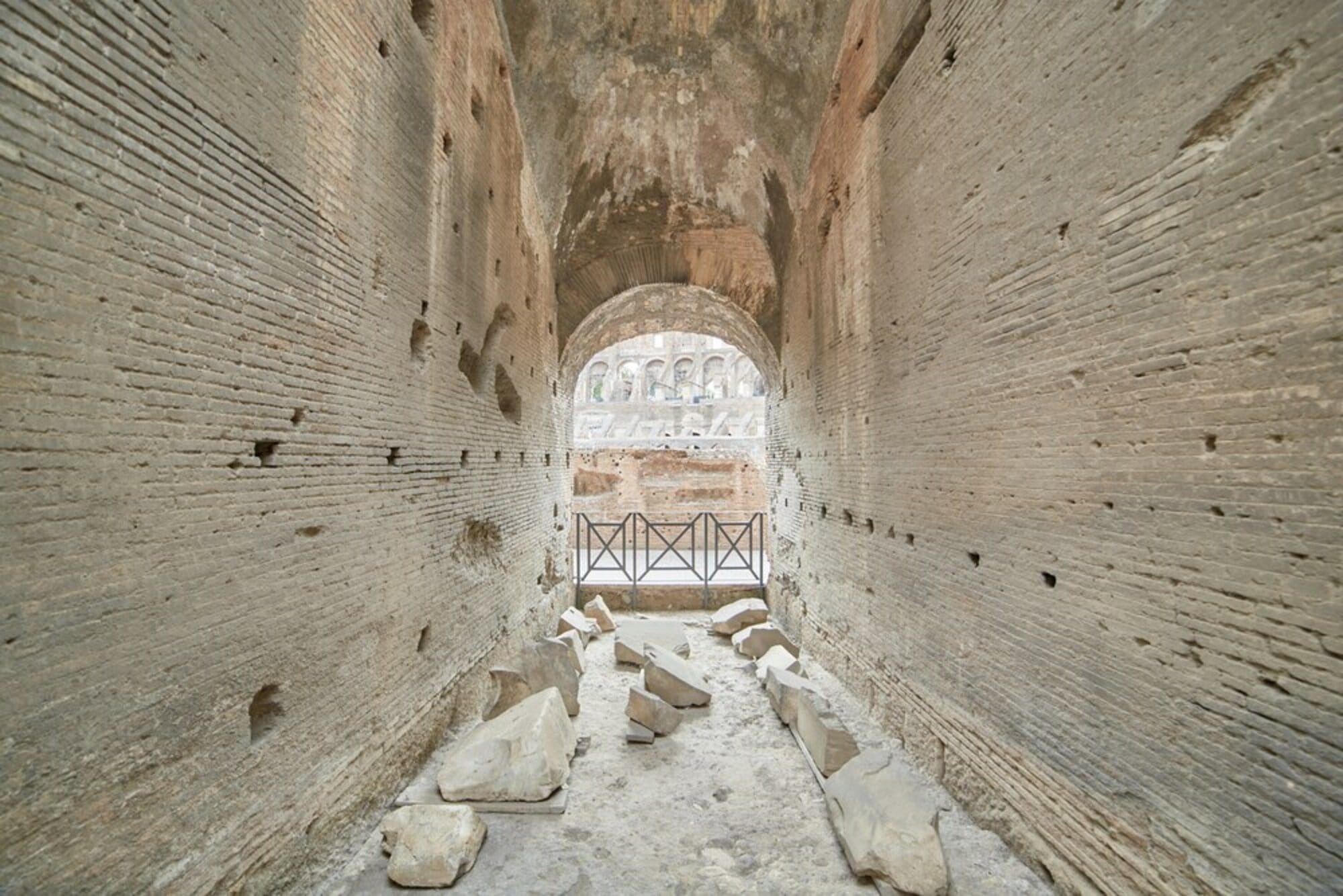 Inside the Colosseum in Rome