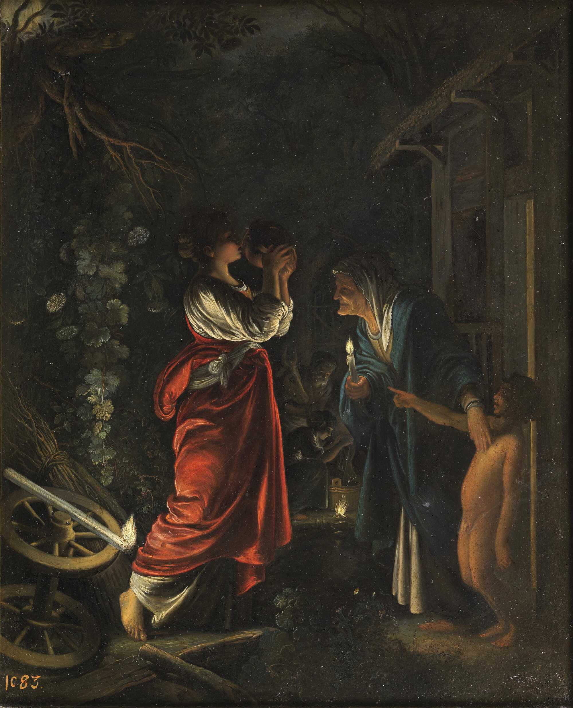 A painting by Adam Elsheimer titled Ceres at Hecuba's home, inspired by Ovid’s Metamorphoses