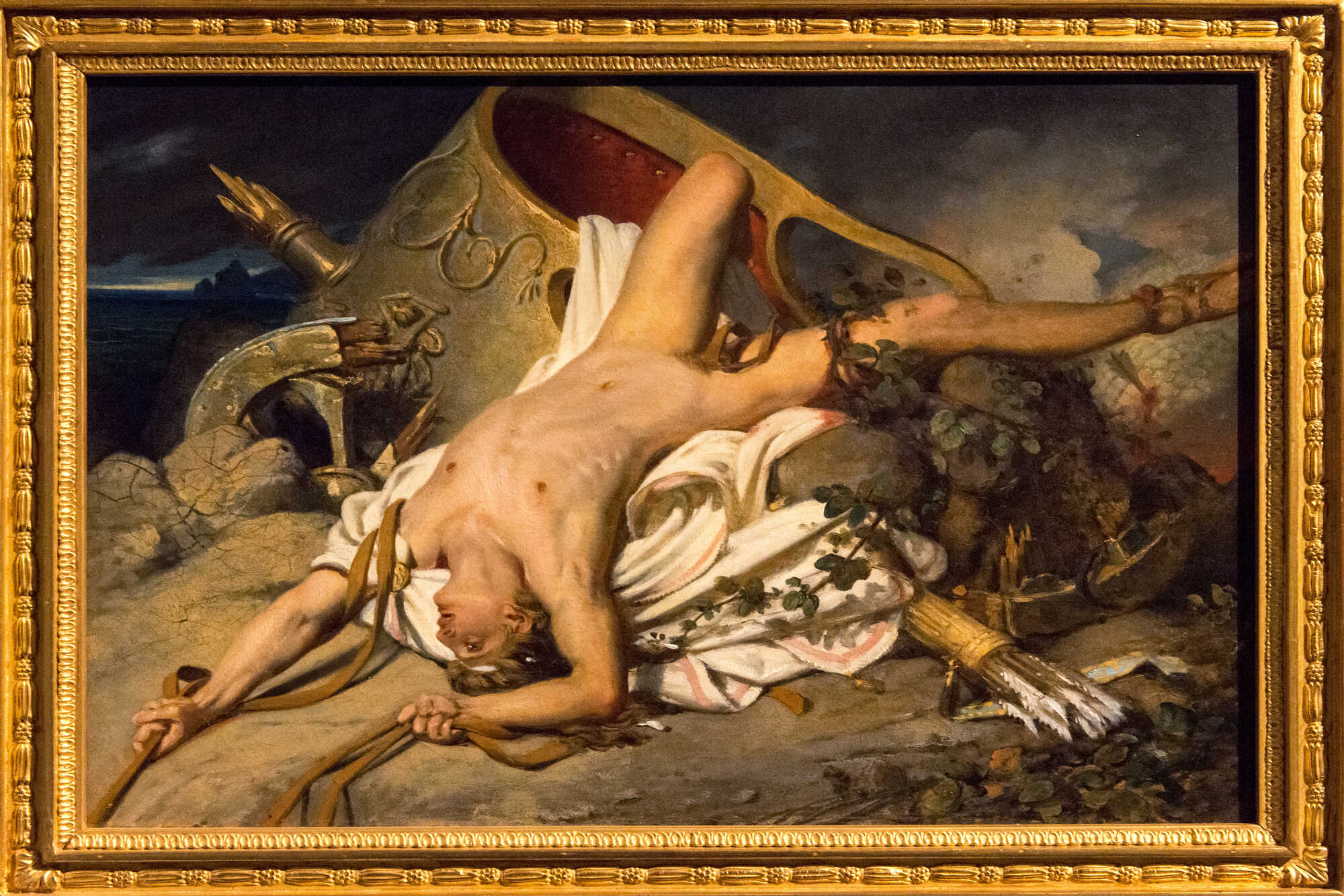 A painting possibly inspired by Ovid’s Metamorphoses, depicting Hippolytus as he falls to his death from his chariot, from the exhibition “Ovid — Love, Myths and Other Stories”