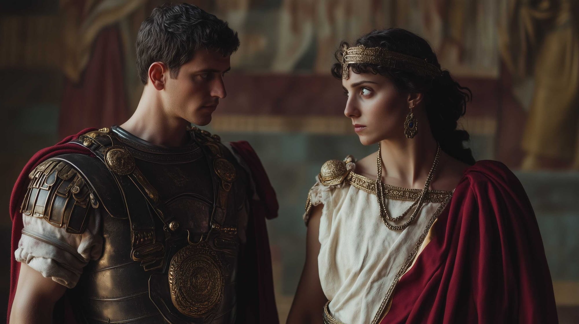 A possible representation of Tiberius and his second wife Julia, after what appears to be a quarrel