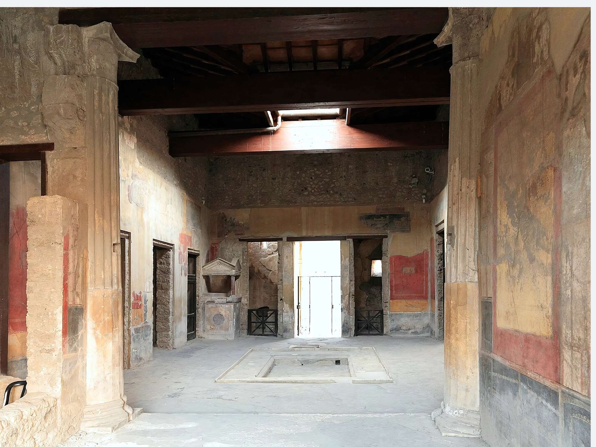 Impluvium in the center of the atrium of the House of Menander, Pompeii.