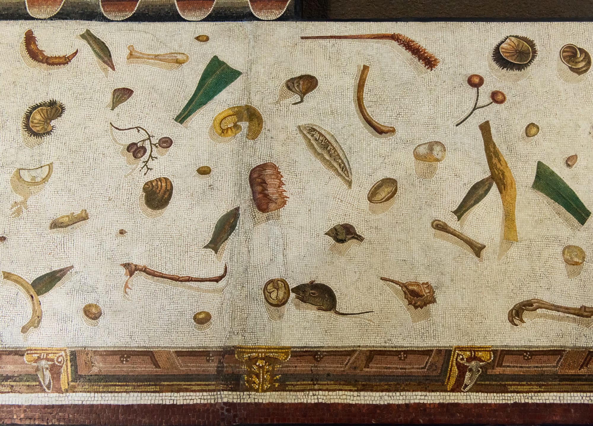 Asarotos Oikos mosaic, or commonly known as unswept floor.