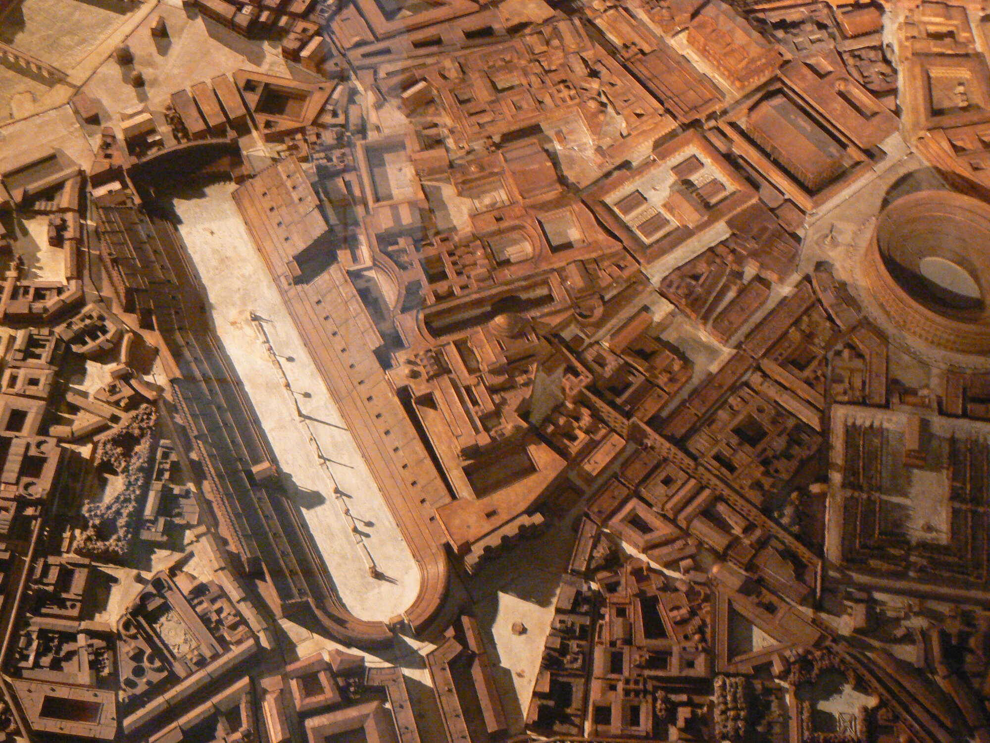 Model of Rome by Paul Bigot, MRSH University of Caen: Colosseum and Circus Maximus area