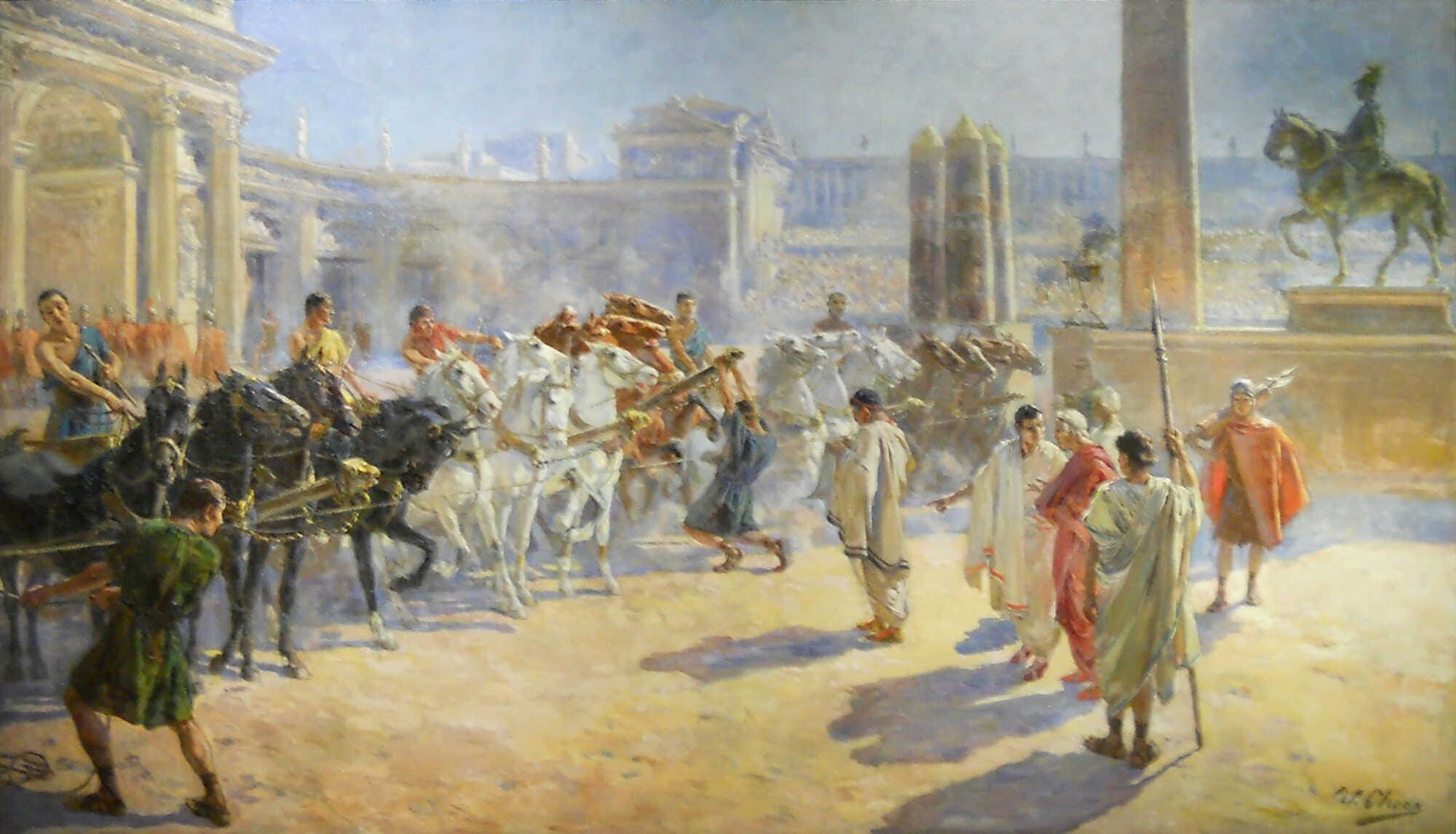 Race line-up. Ulpiano Checa Museum