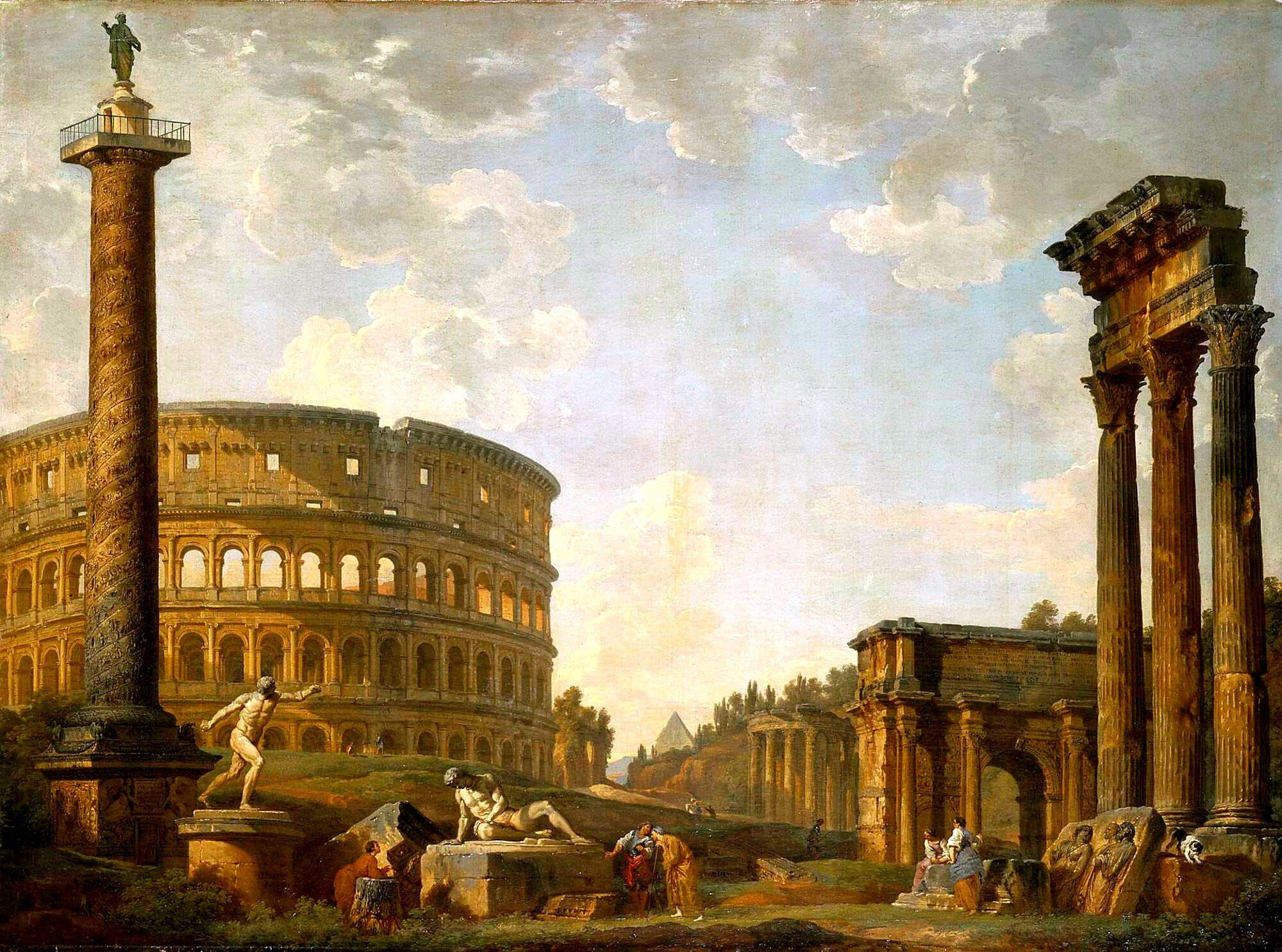 Giovanni Paolo Panini: Roman Capriccio: The Colosseum and Other Monuments  