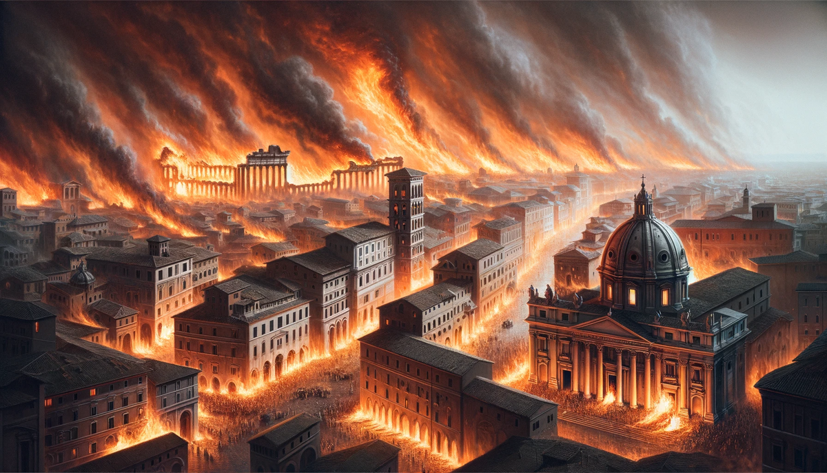 Was Nero the one who started The Great Fire of Rome?