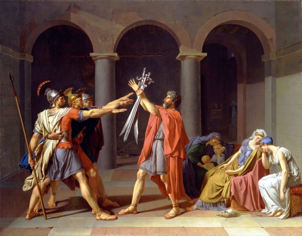 Oath of the Horatii Jacques-Louis David, Louvre Museum (1785)