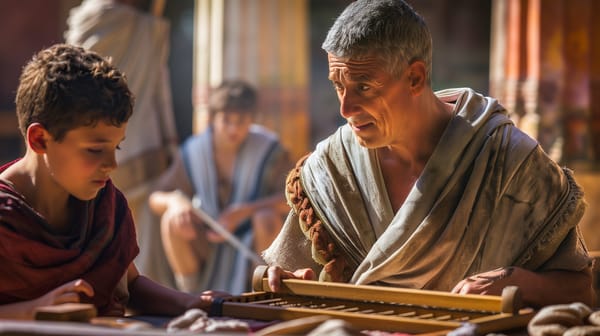 Teaching simple math in ancient Rome