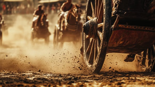 Detail from Ancient Roman chariot racing.